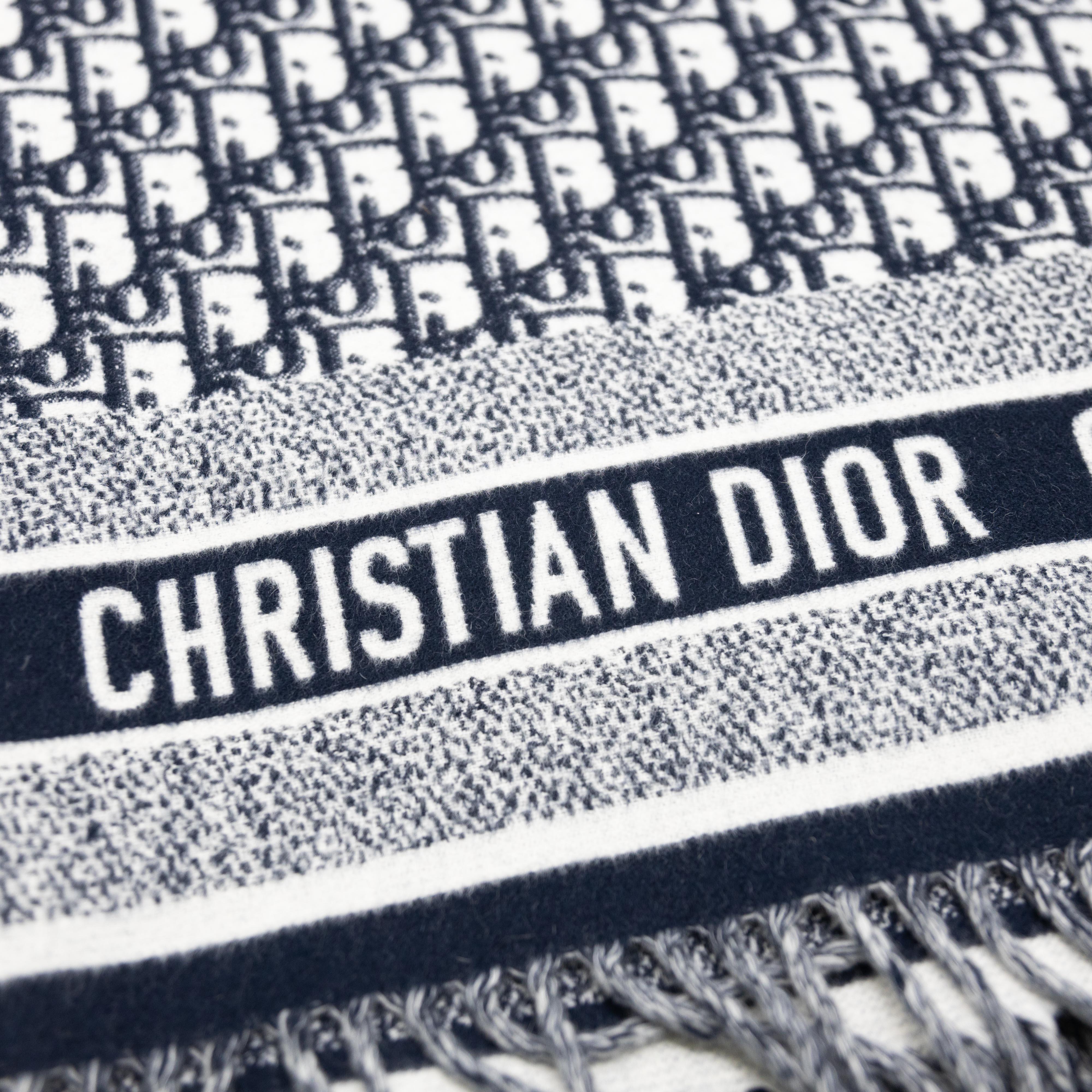 Dior Blue Oblique Throw Blanket