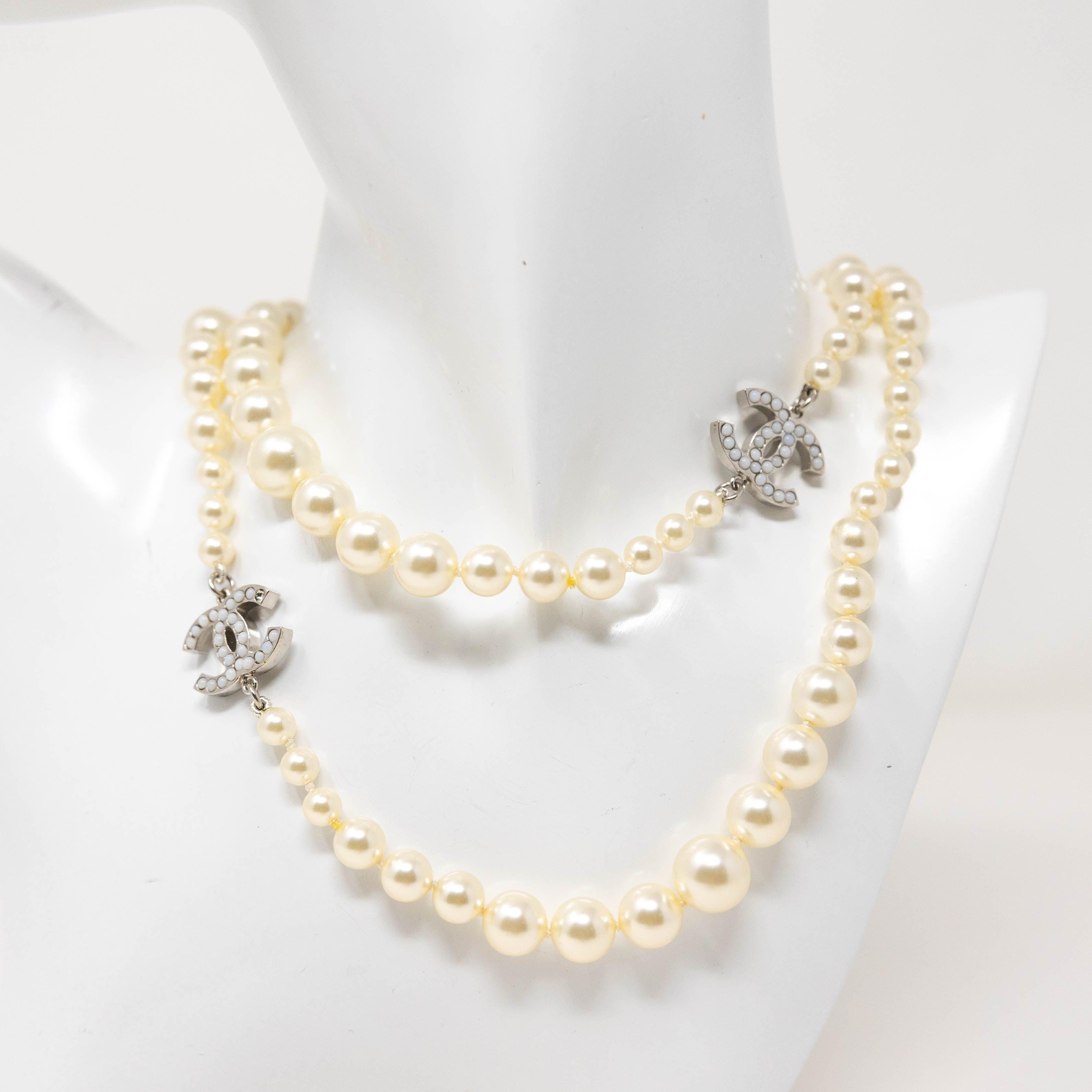 Chanel Pearl CC Long Necklace