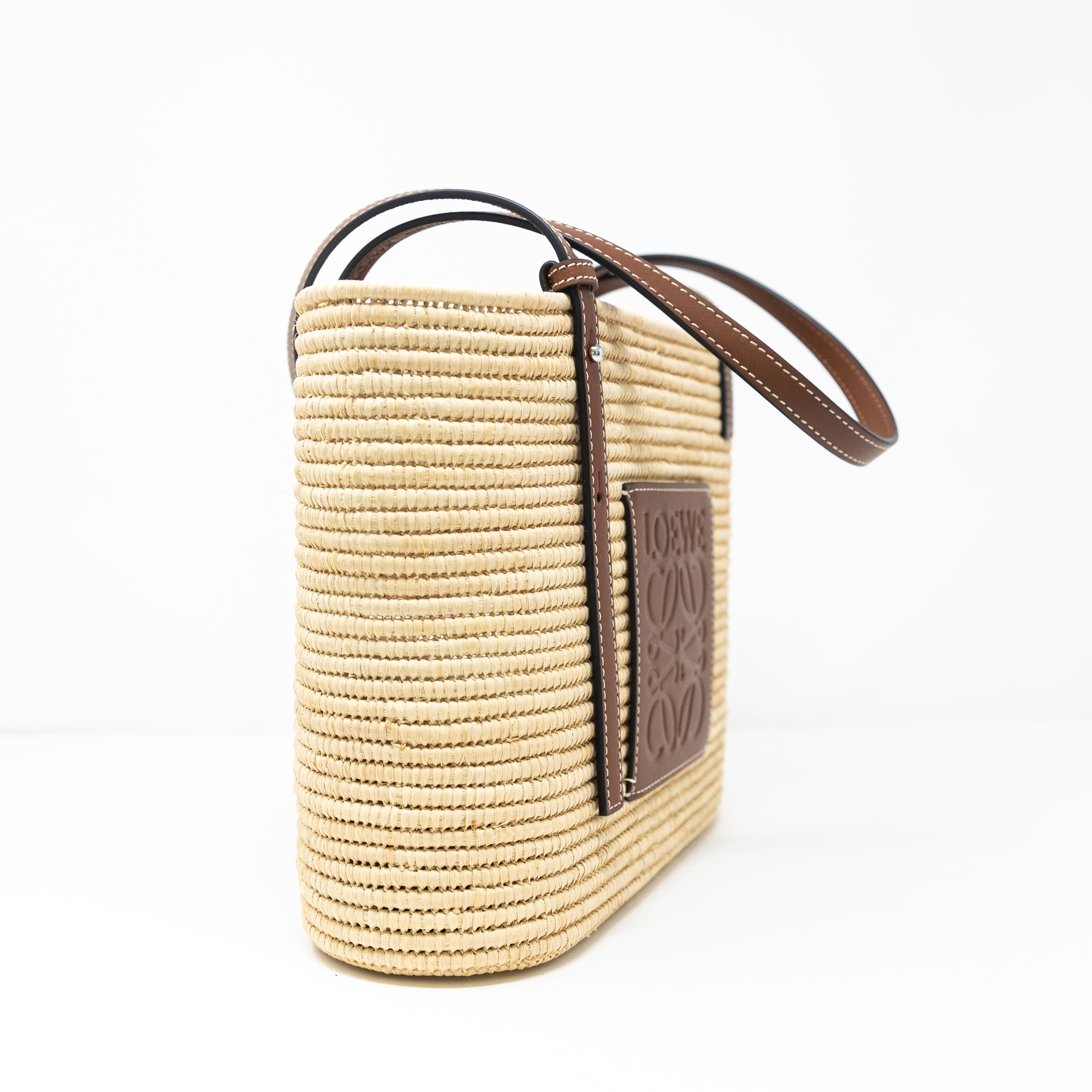 small square basket bag