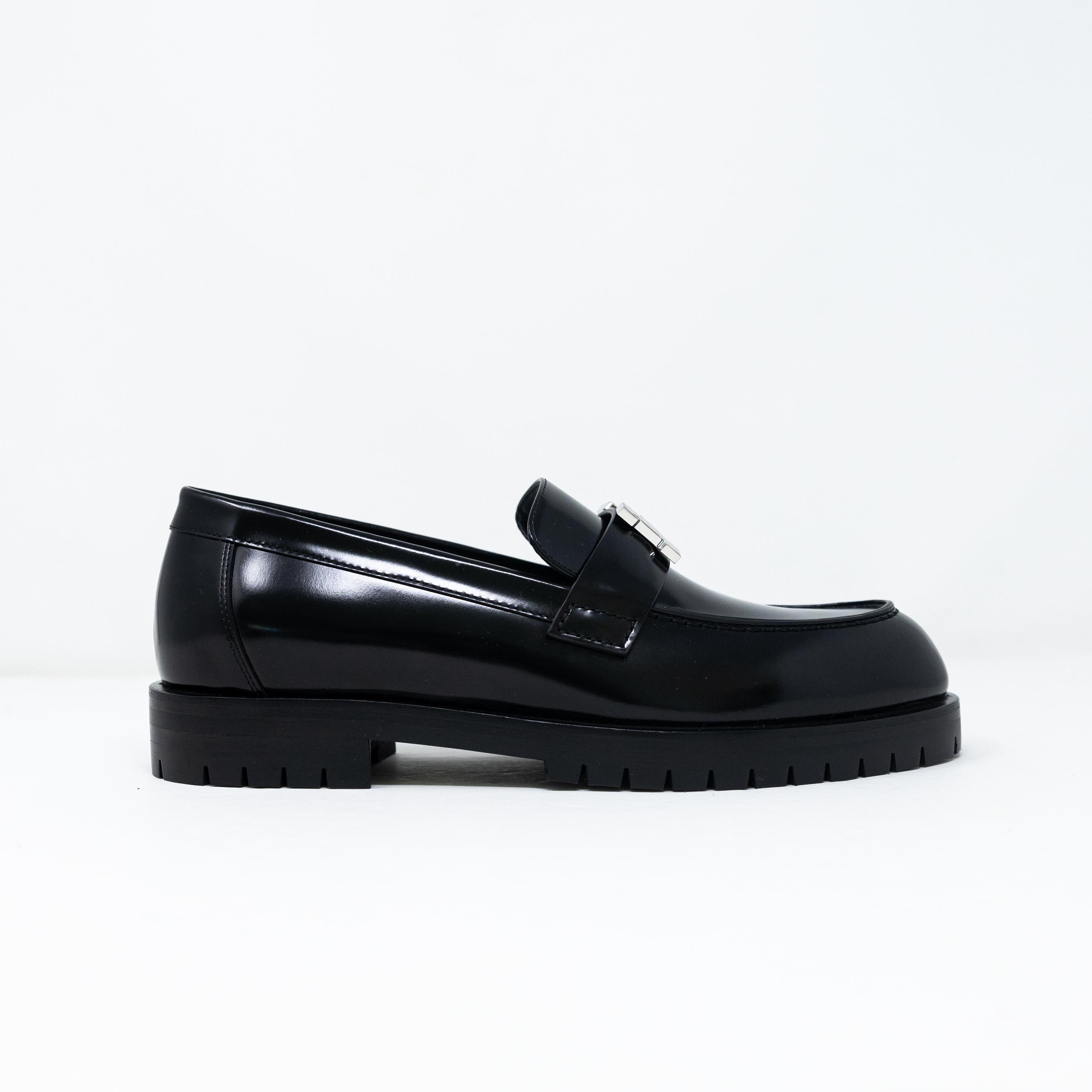 Hermes Noir Faubourg Loafers 36