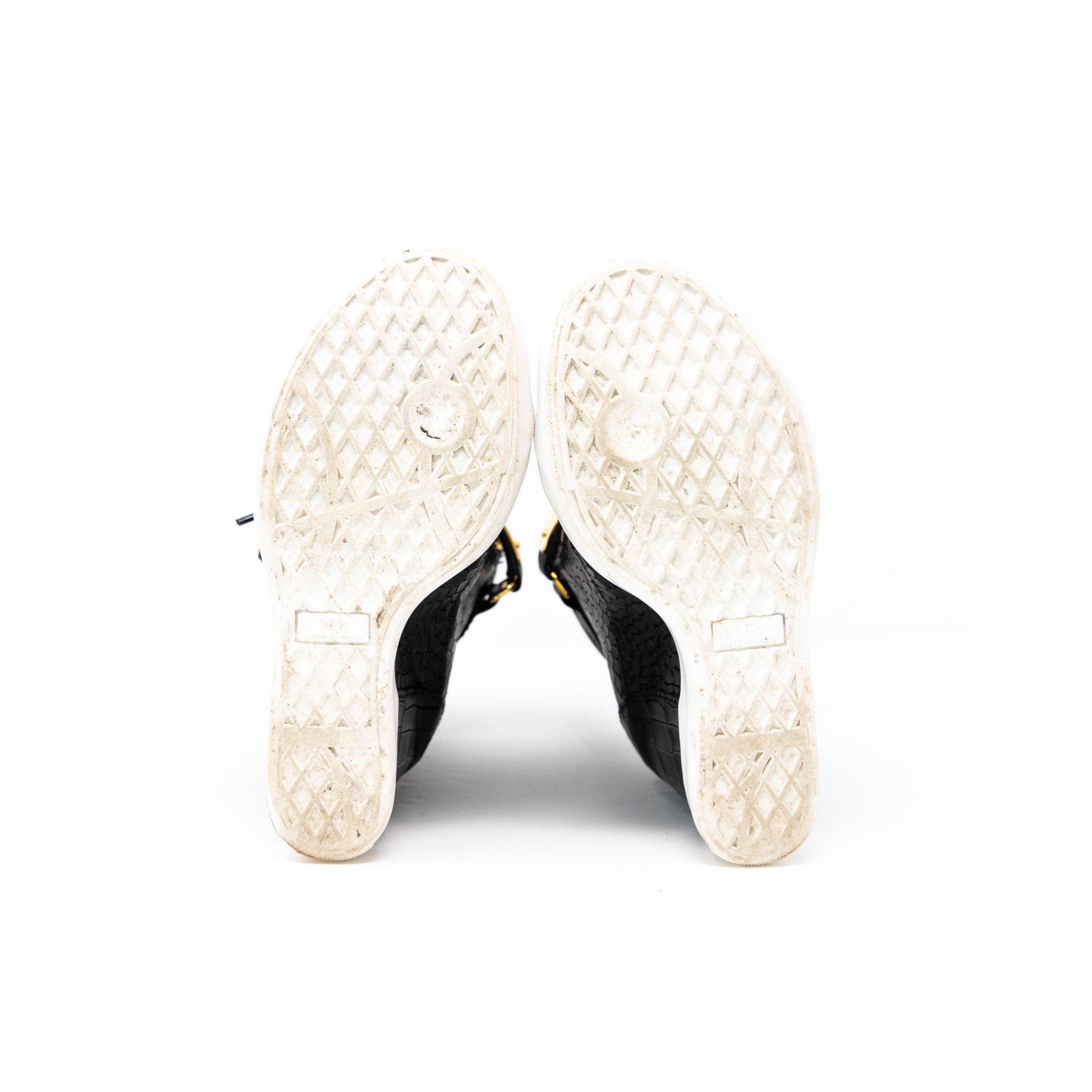 Giuseppe Zanotti Crocodile Wedge Sneakers 36.5