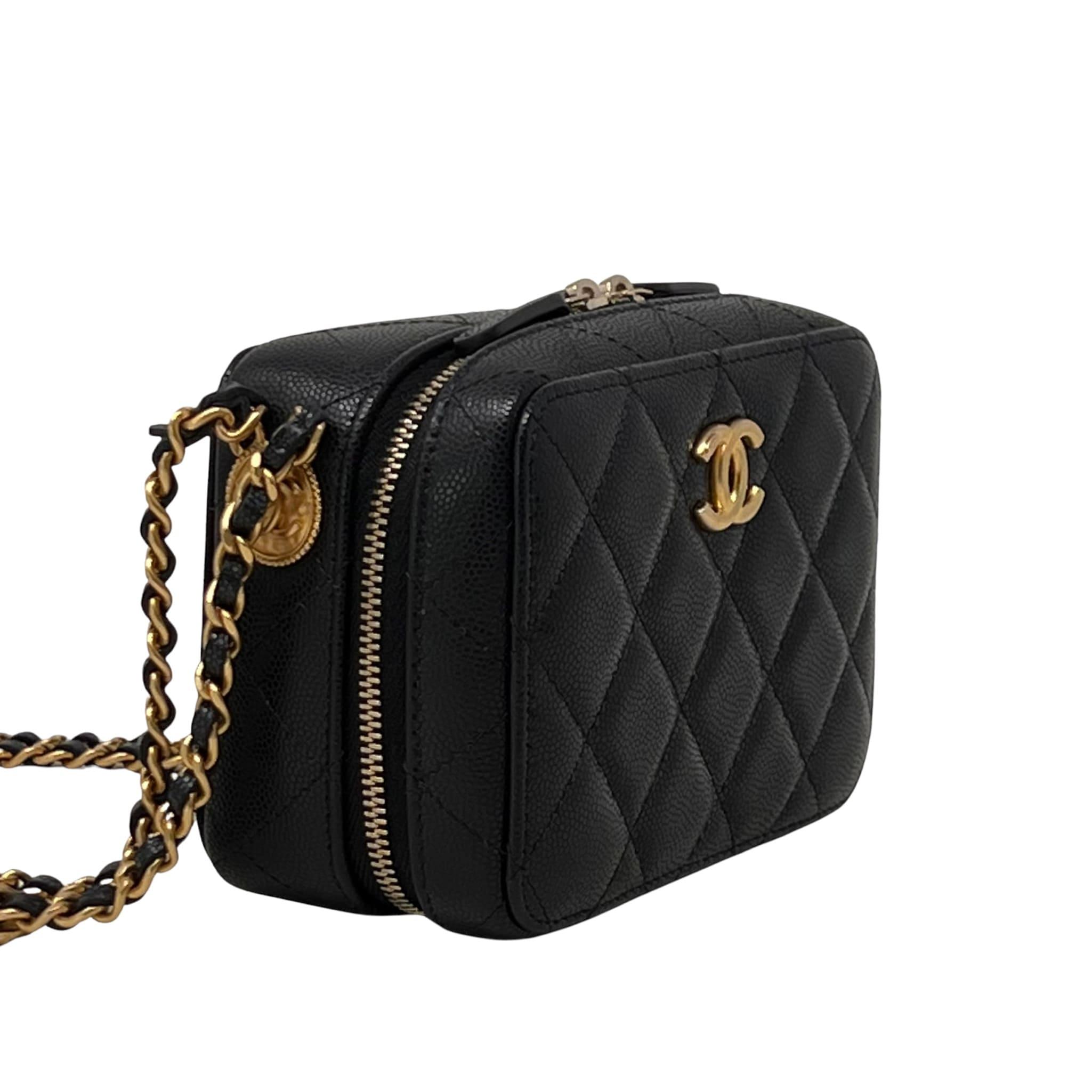 Chanel Black Caviar Twist Your Buttons Camera Bag