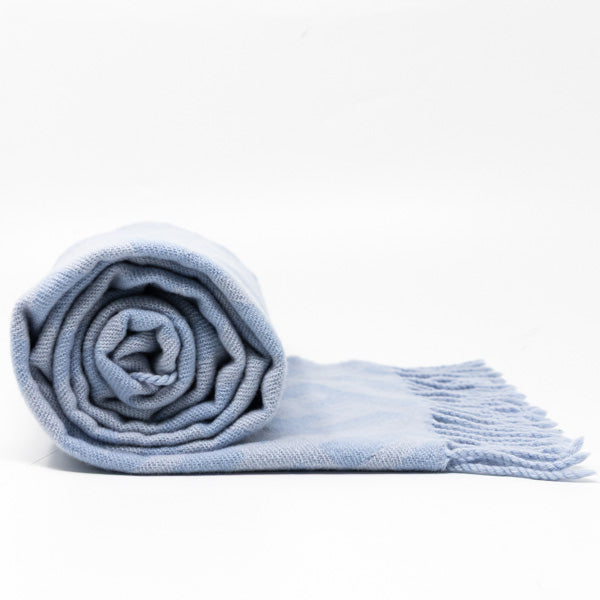 Fendi Blue Cashmere Scarf