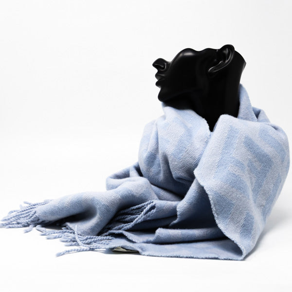 Fendi Blue Cashmere Scarf