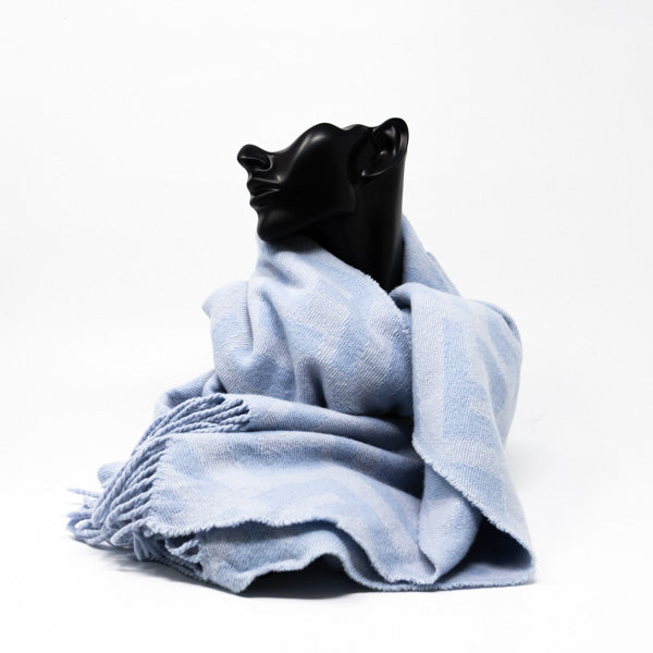 Fendi Blue Cashmere Scarf