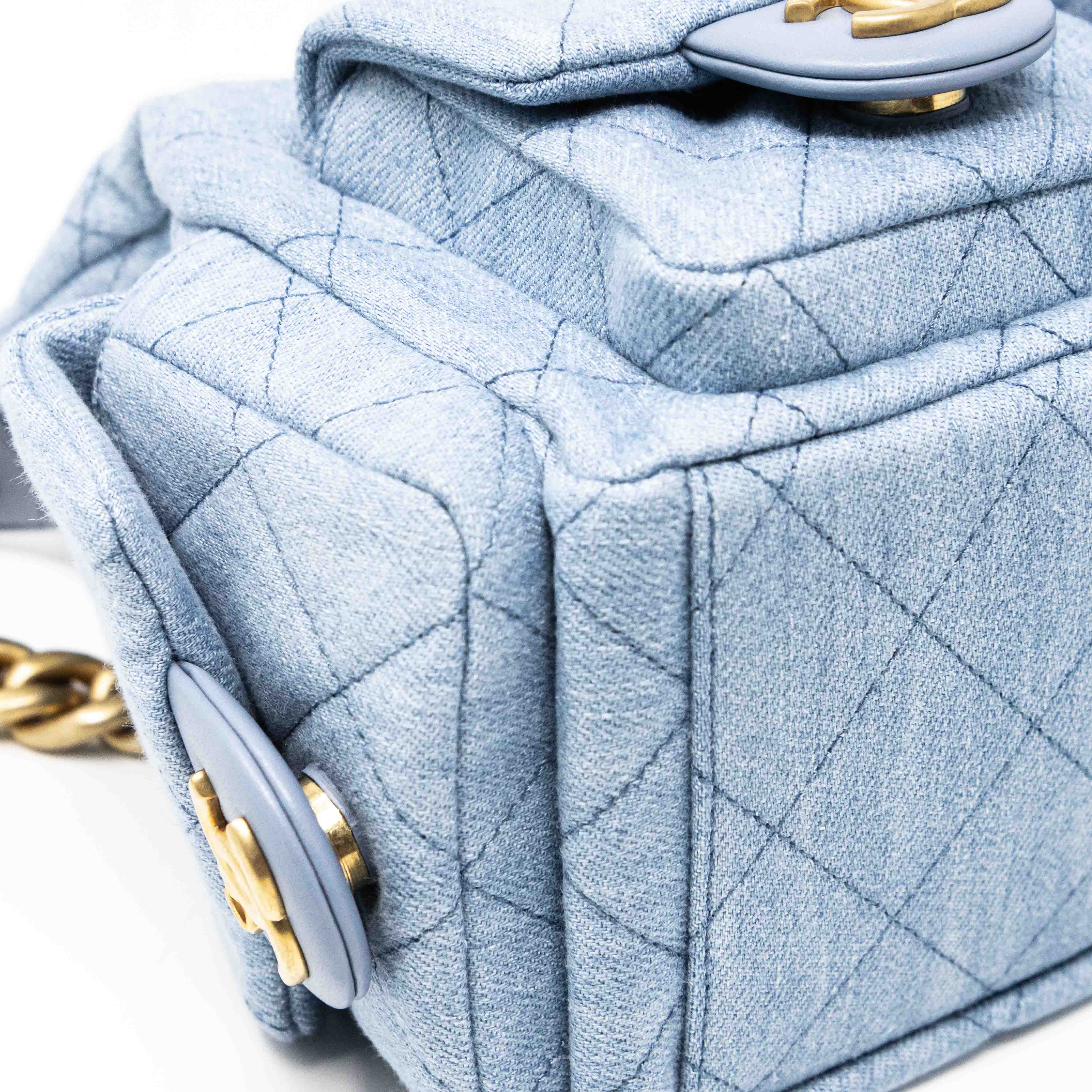 Chanel Blue Denim Hobo Bag