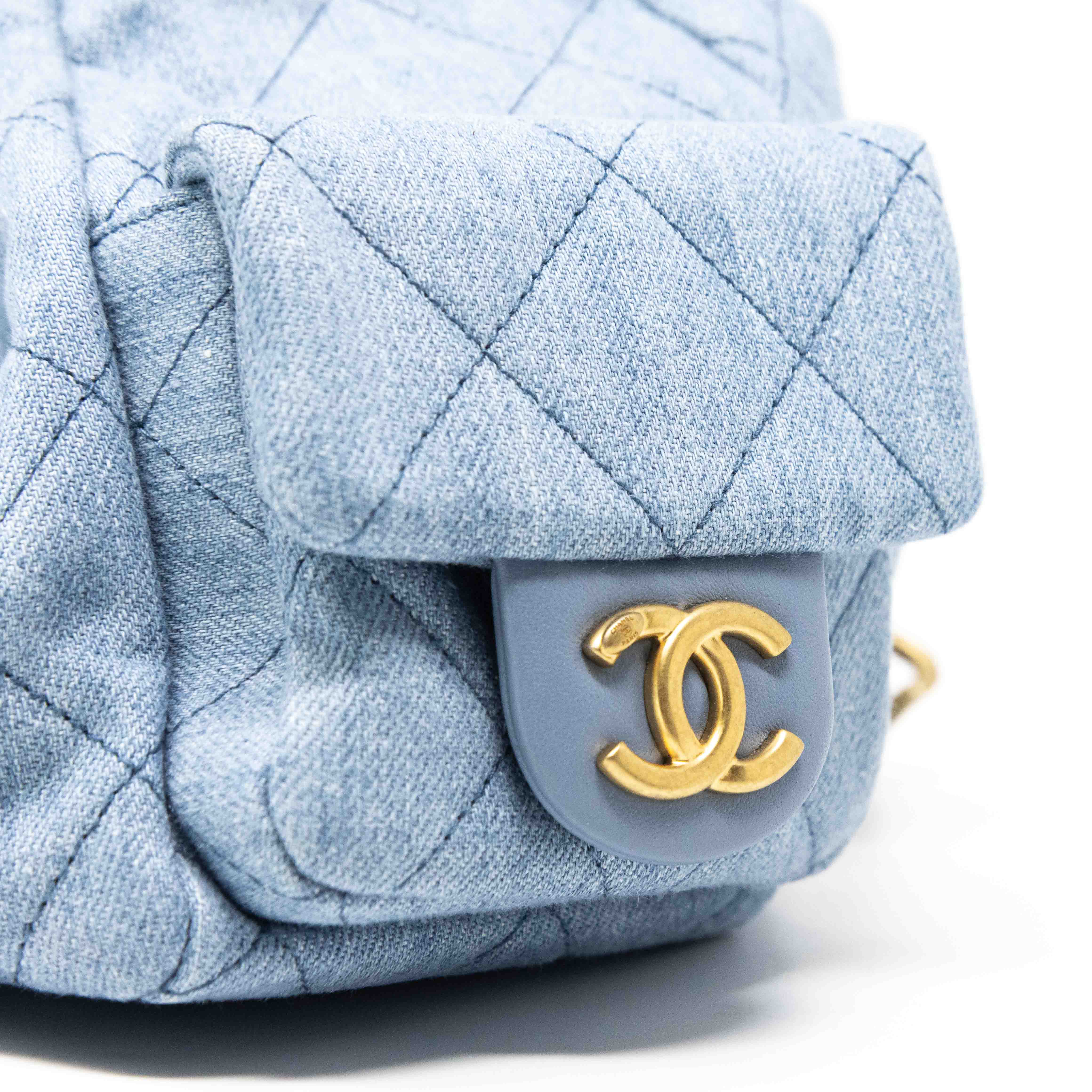 Chanel Blue Denim Hobo Bag