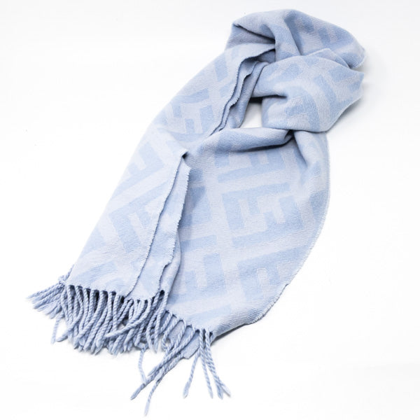 Fendi Blue Cashmere Scarf