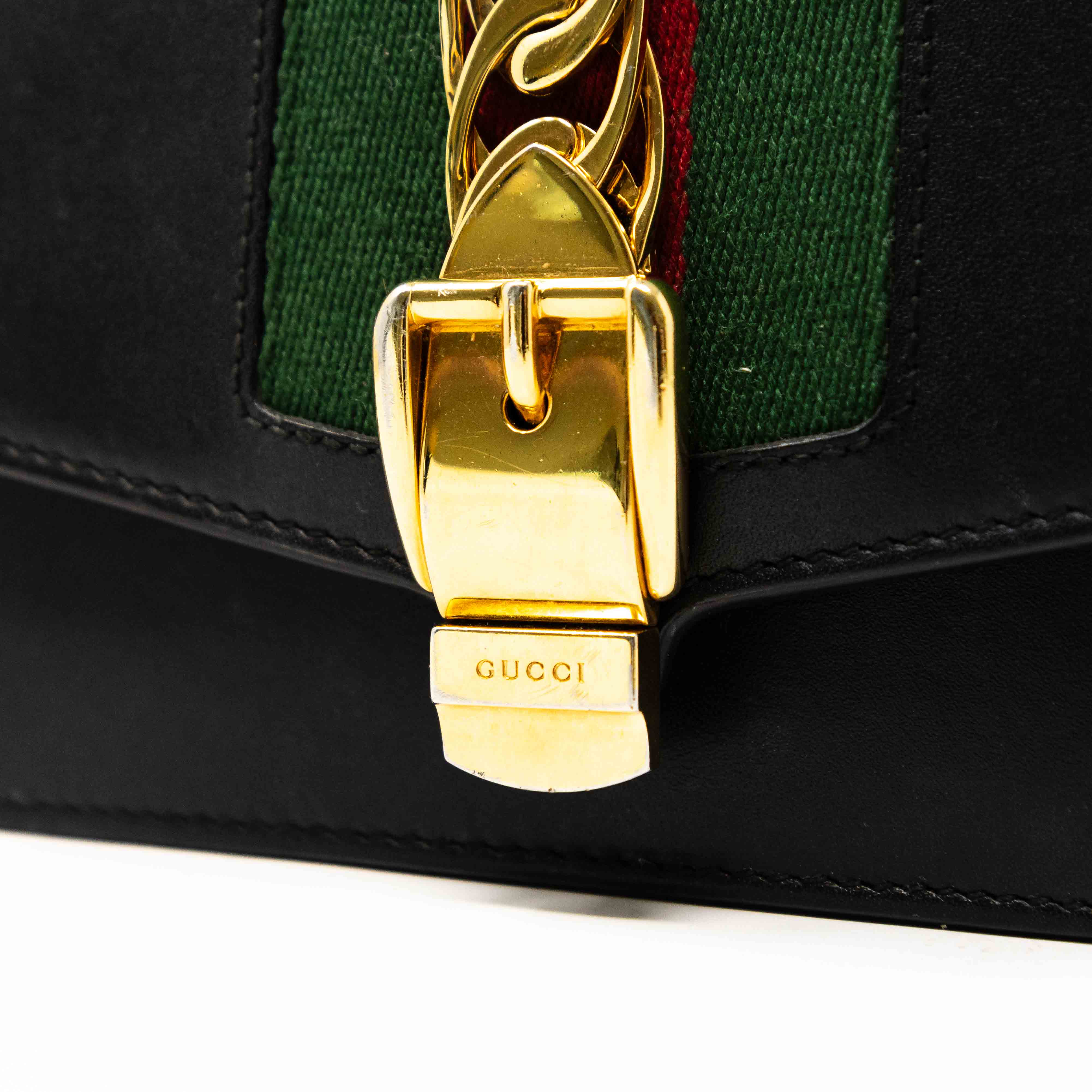 Gucci black sylvie bag deals