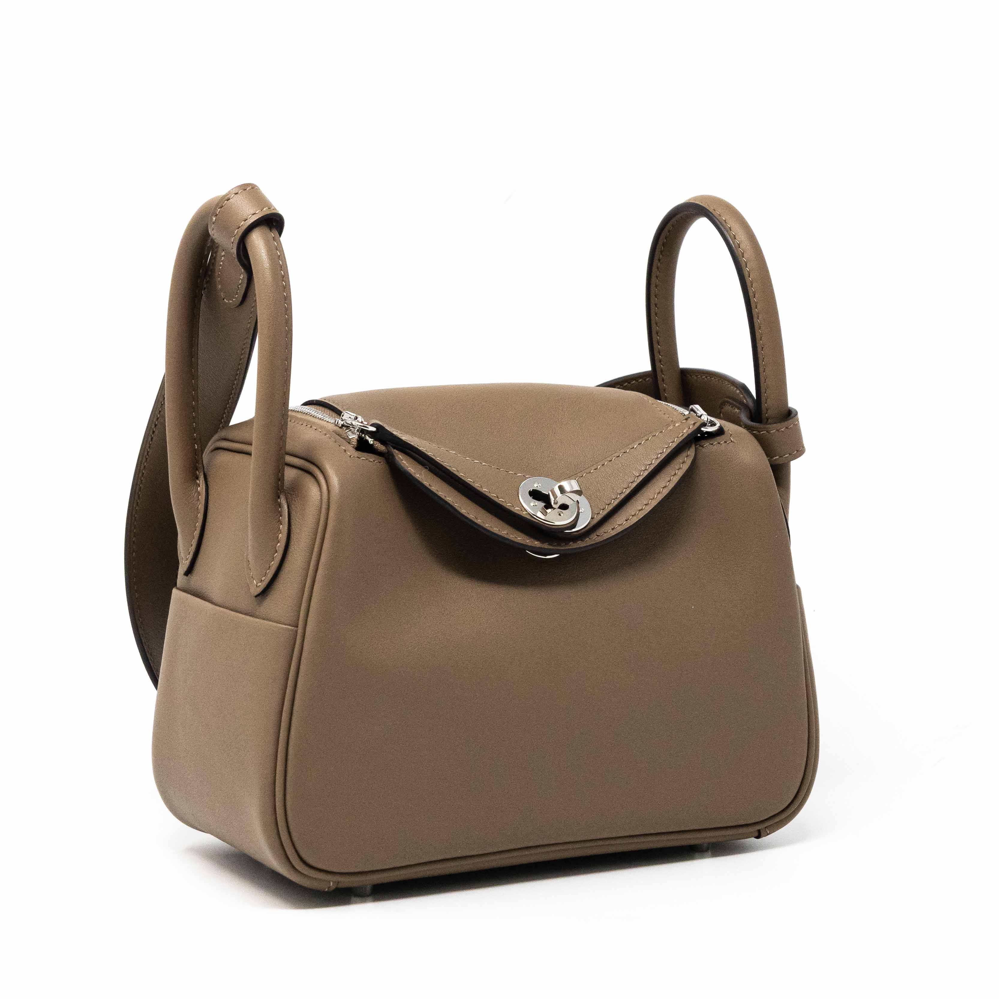 Hermes Beige De Weimar Swift Mini Lindy