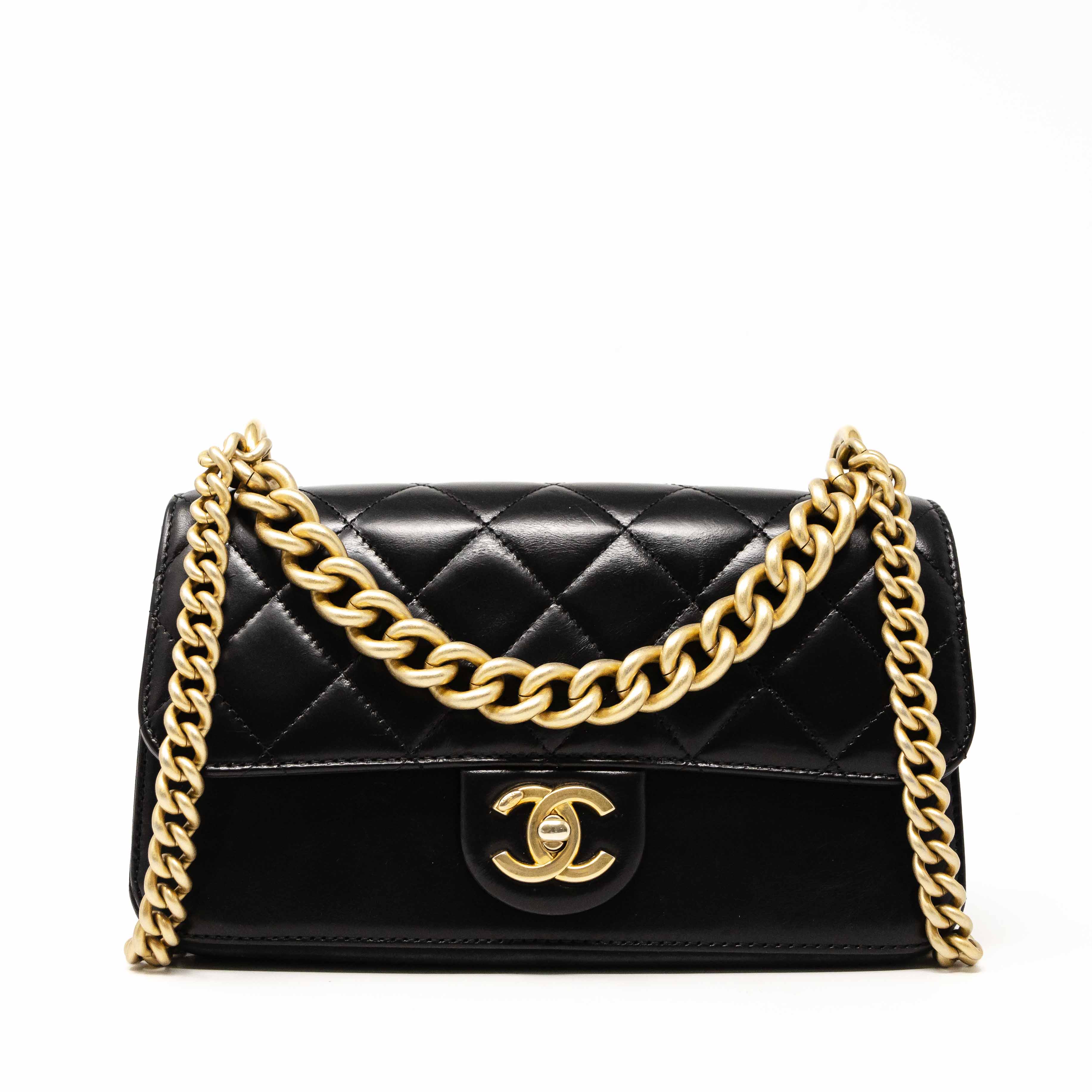 Chanel Black Straight Line Flap Bag