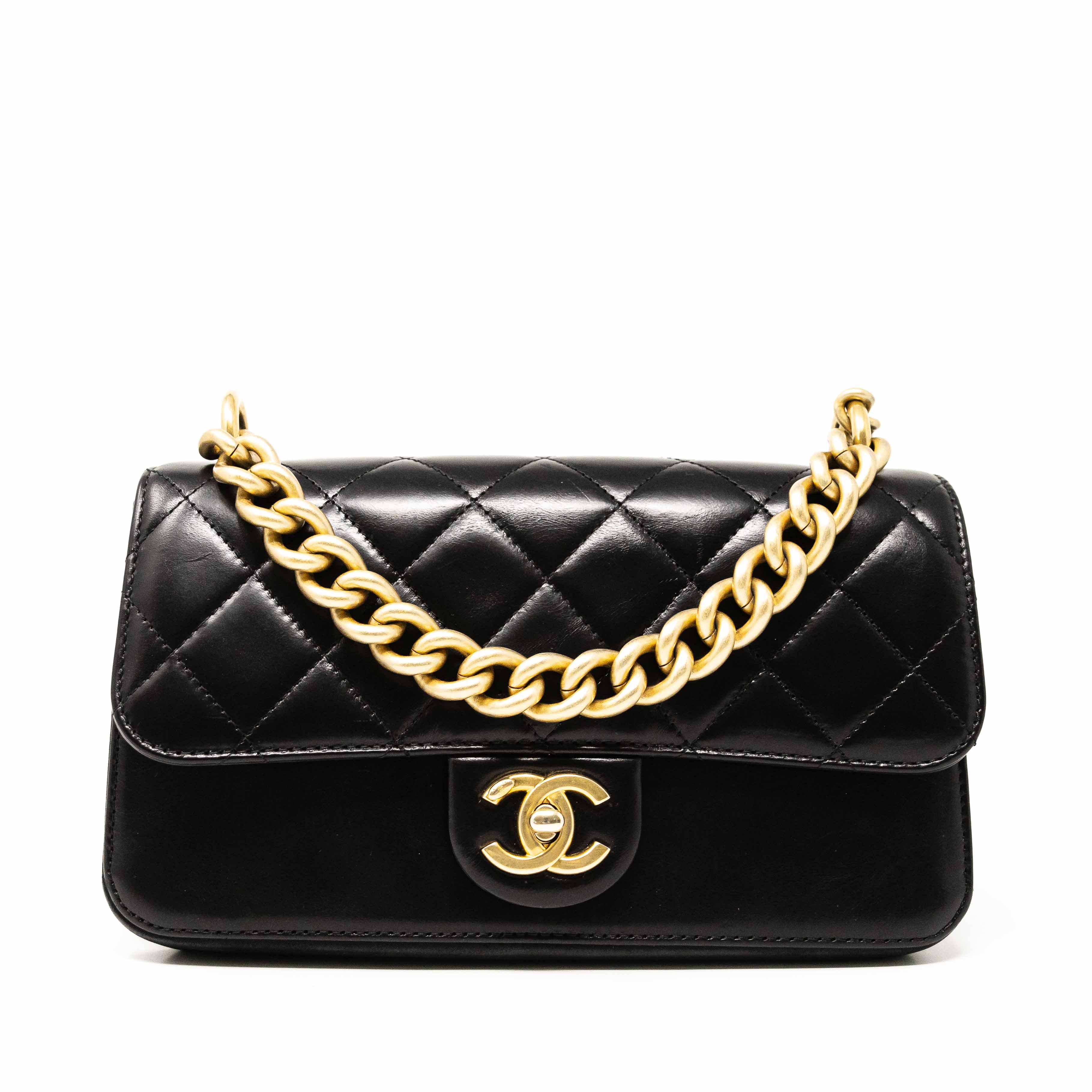 Chanel Black Straight Line Flap Bag