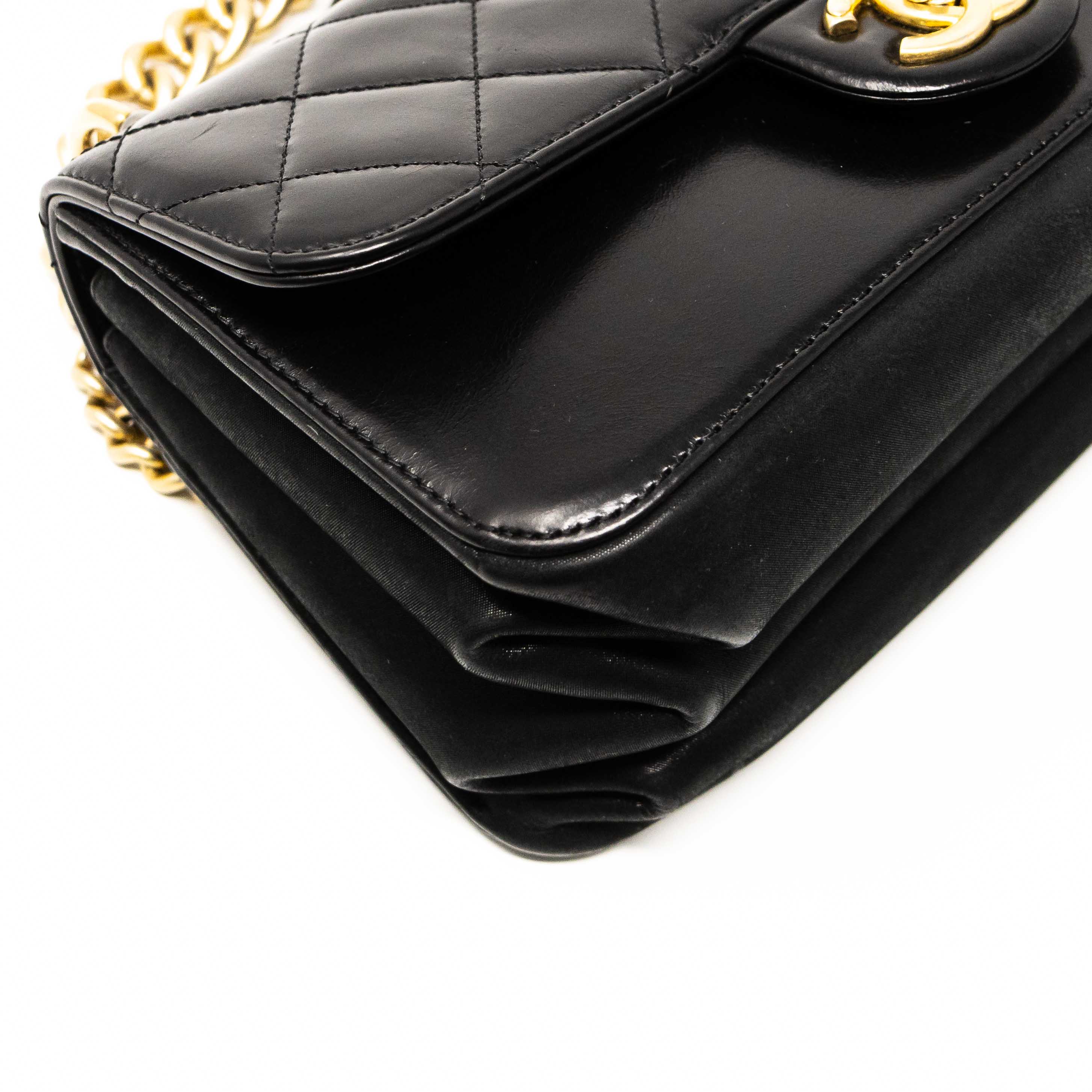 Chanel Black Straight Line Flap Bag