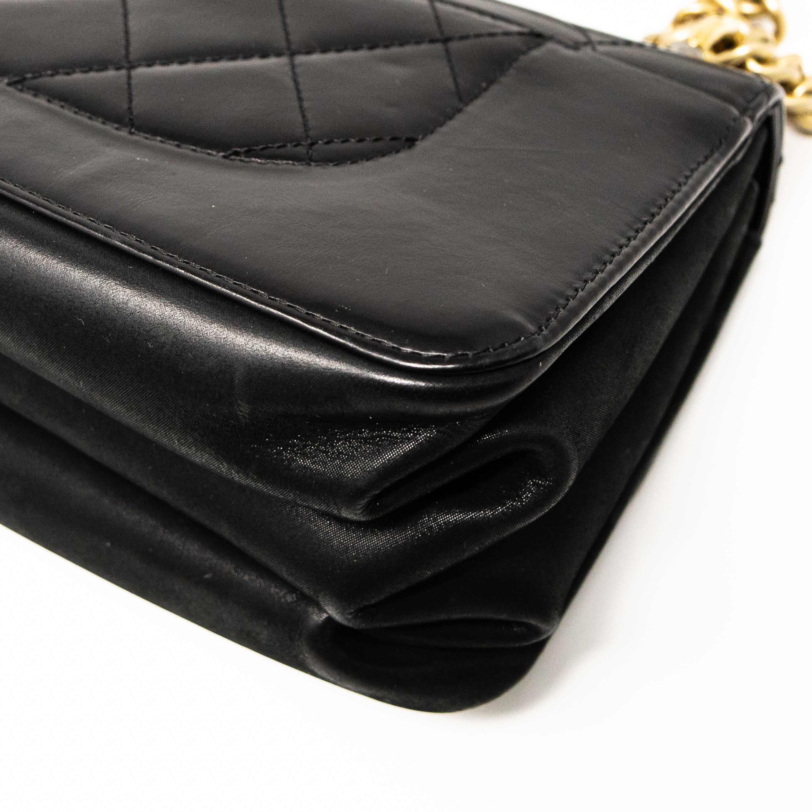 Chanel Black Straight Line Flap Bag