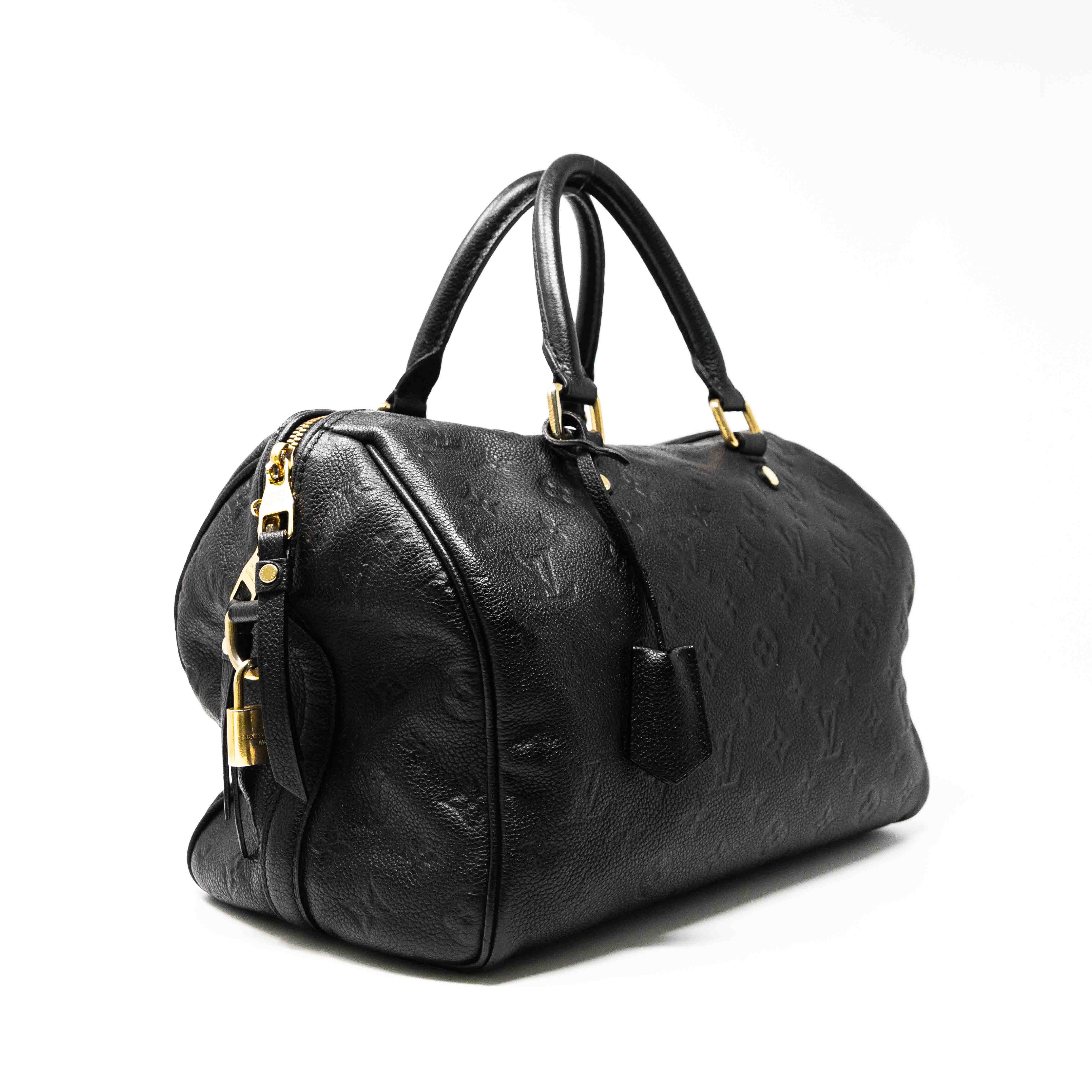 Louis Vuitton Black Empreinte Speedy Bandouliere 30