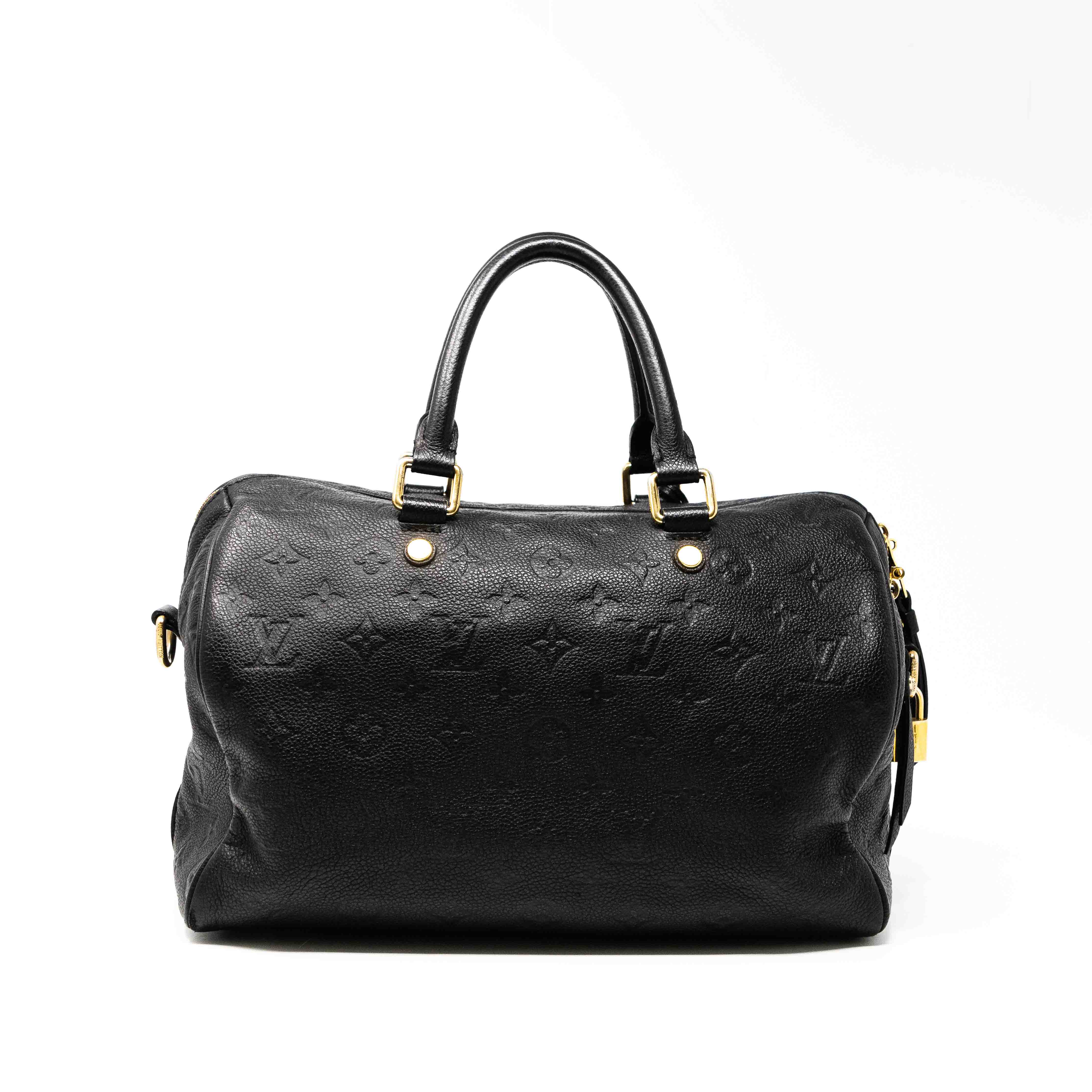 Louis Vuitton Black Empreinte Speedy Bandouliere 30