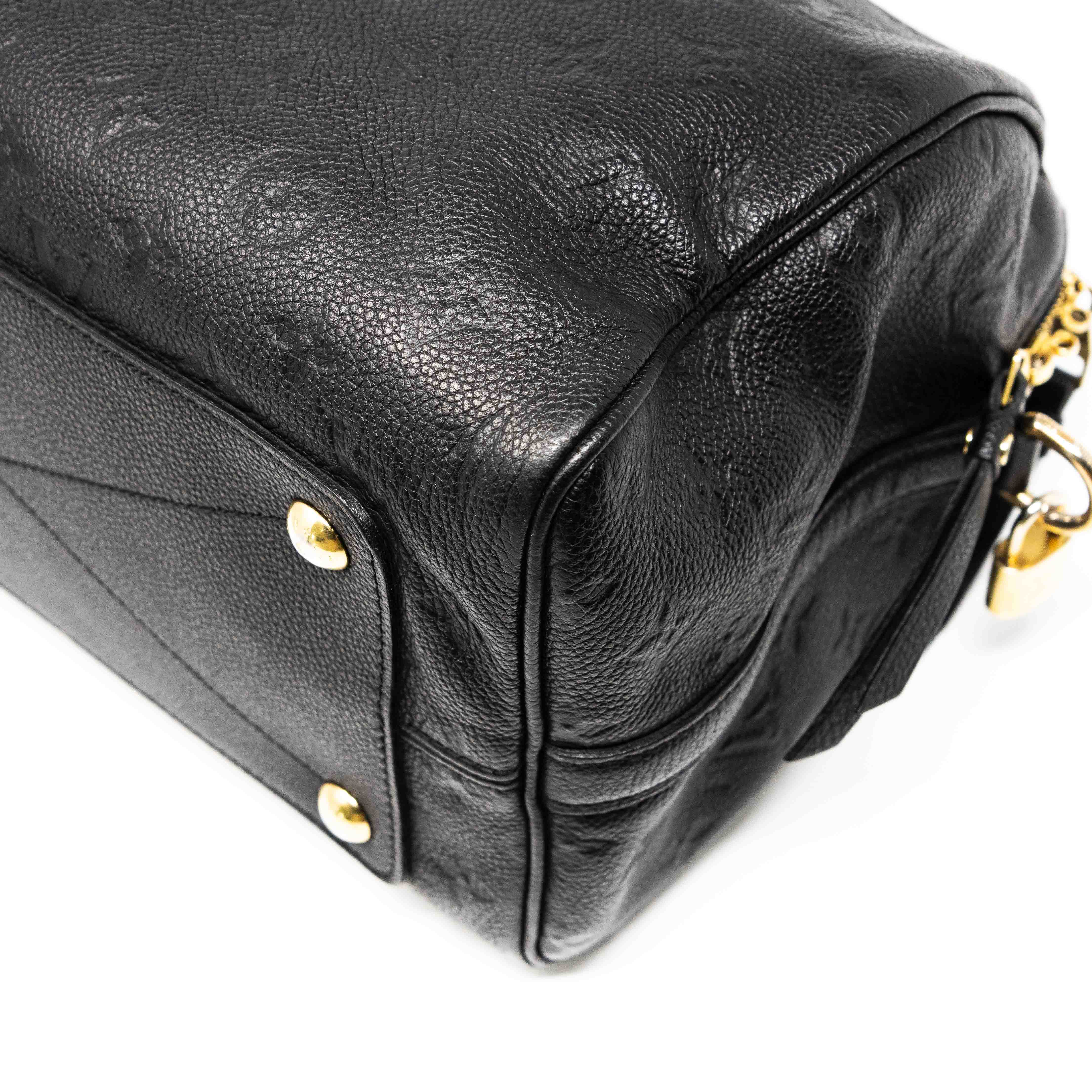 Louis Vuitton Black Empreinte Speedy Bandouliere 30