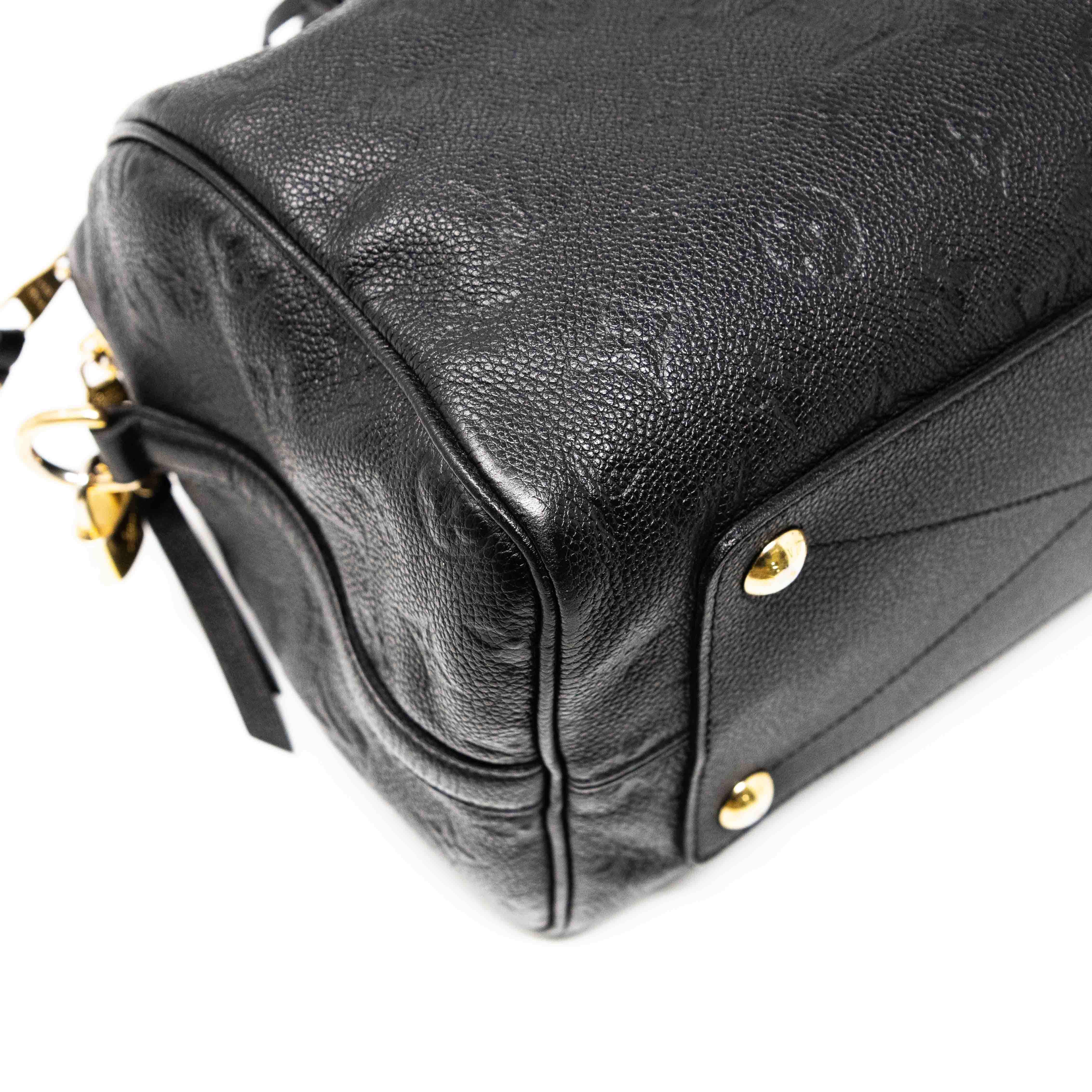 Louis Vuitton Black Empreinte Speedy Bandouliere 30