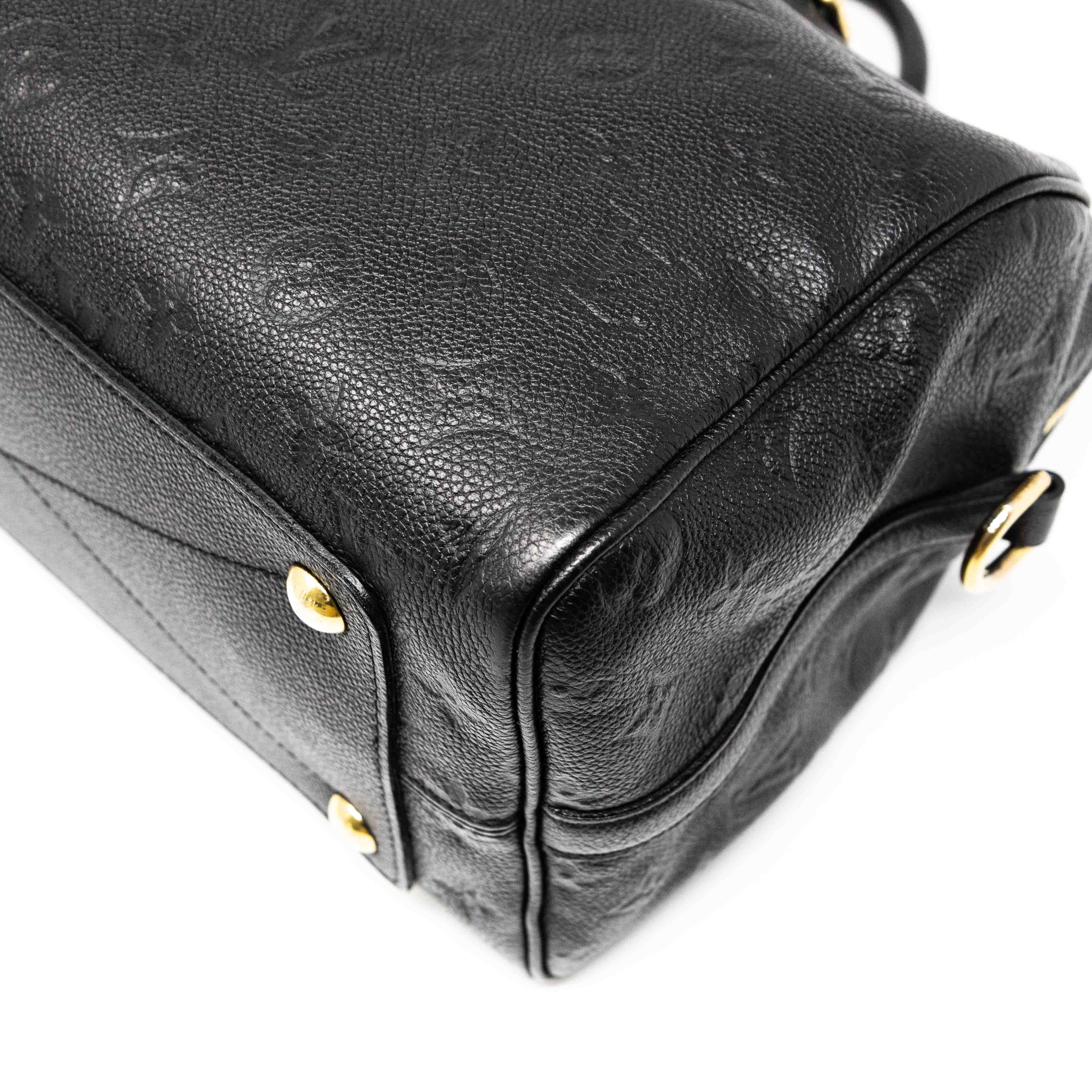 Louis Vuitton Black Empreinte Speedy Bandouliere 30