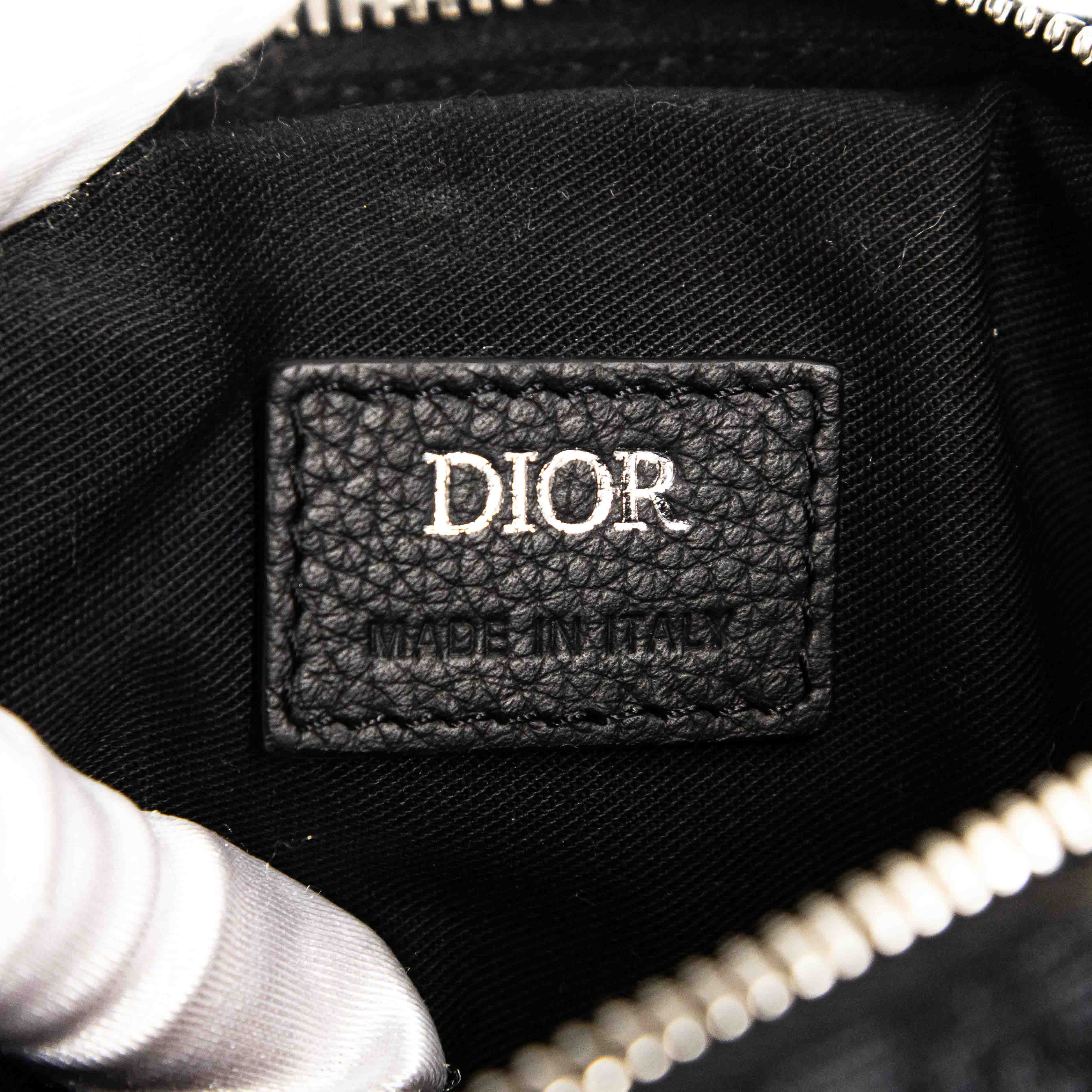 Dior Black Oblique Jacquard Saddle Bag