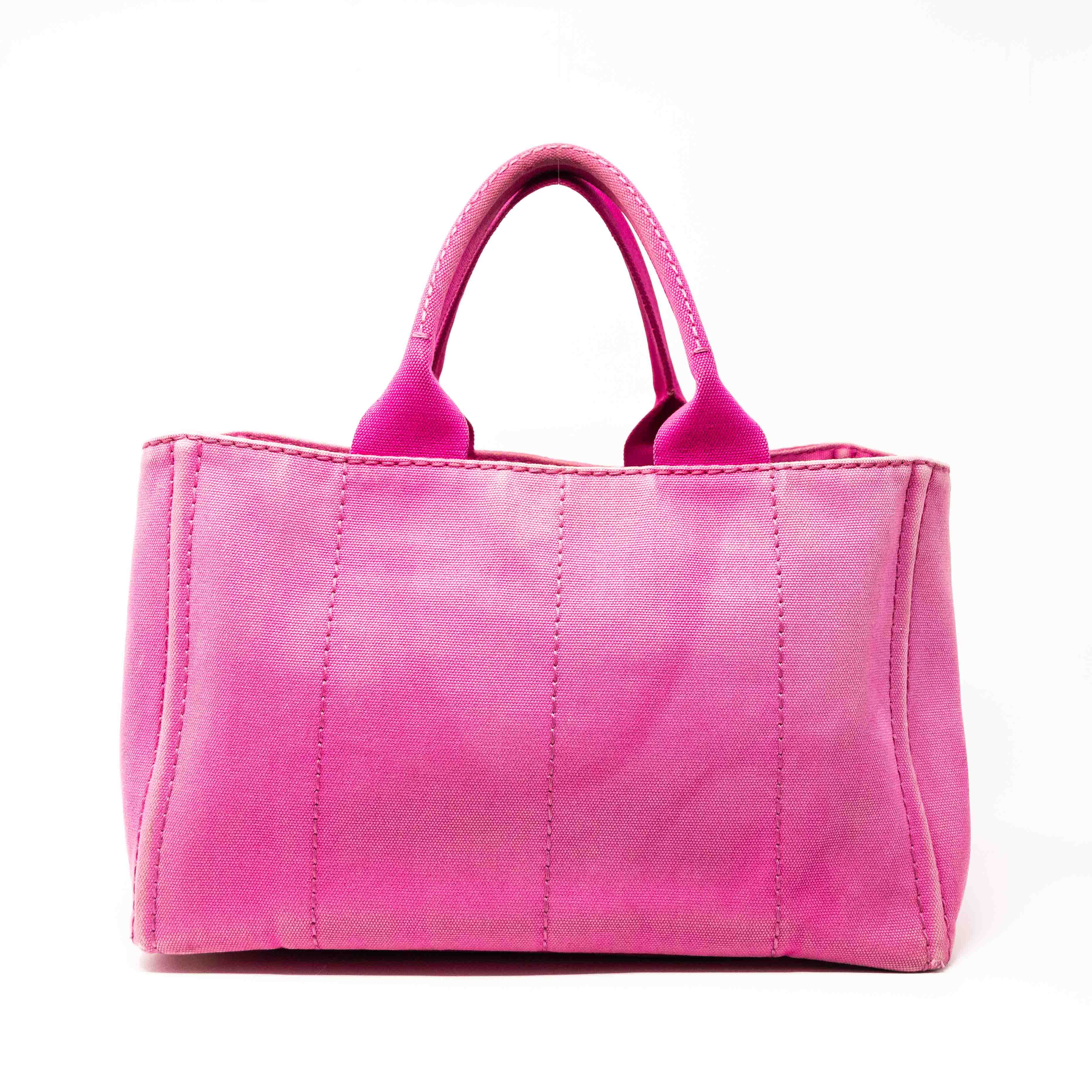 Prada pink canvas bag sale