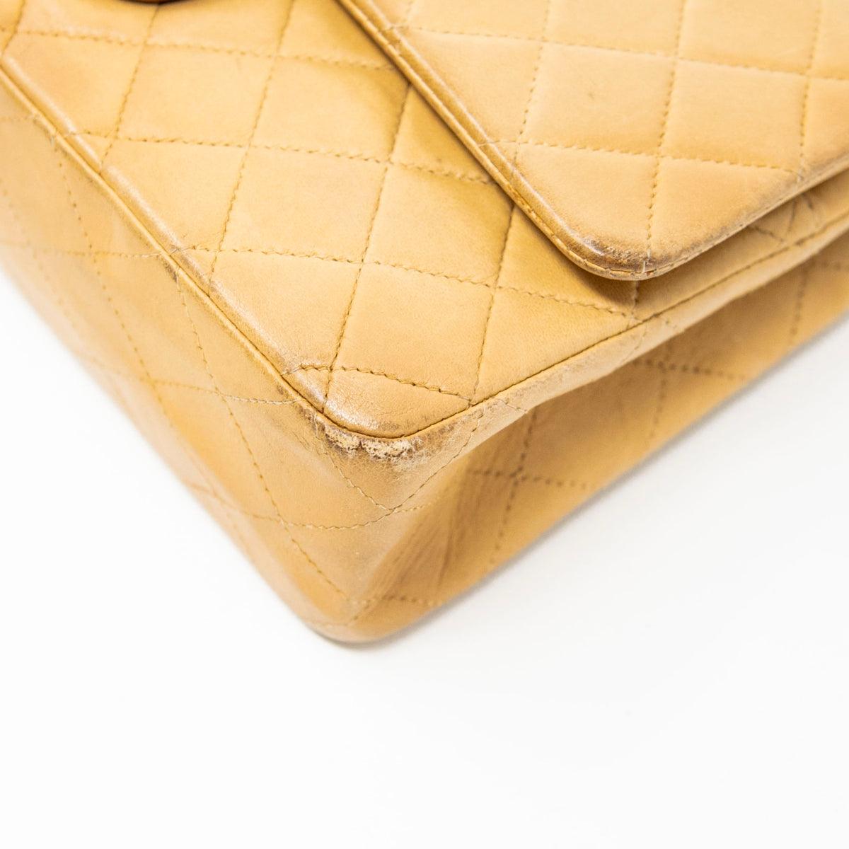 Chanel Beige Medium Vintage Classic Flap