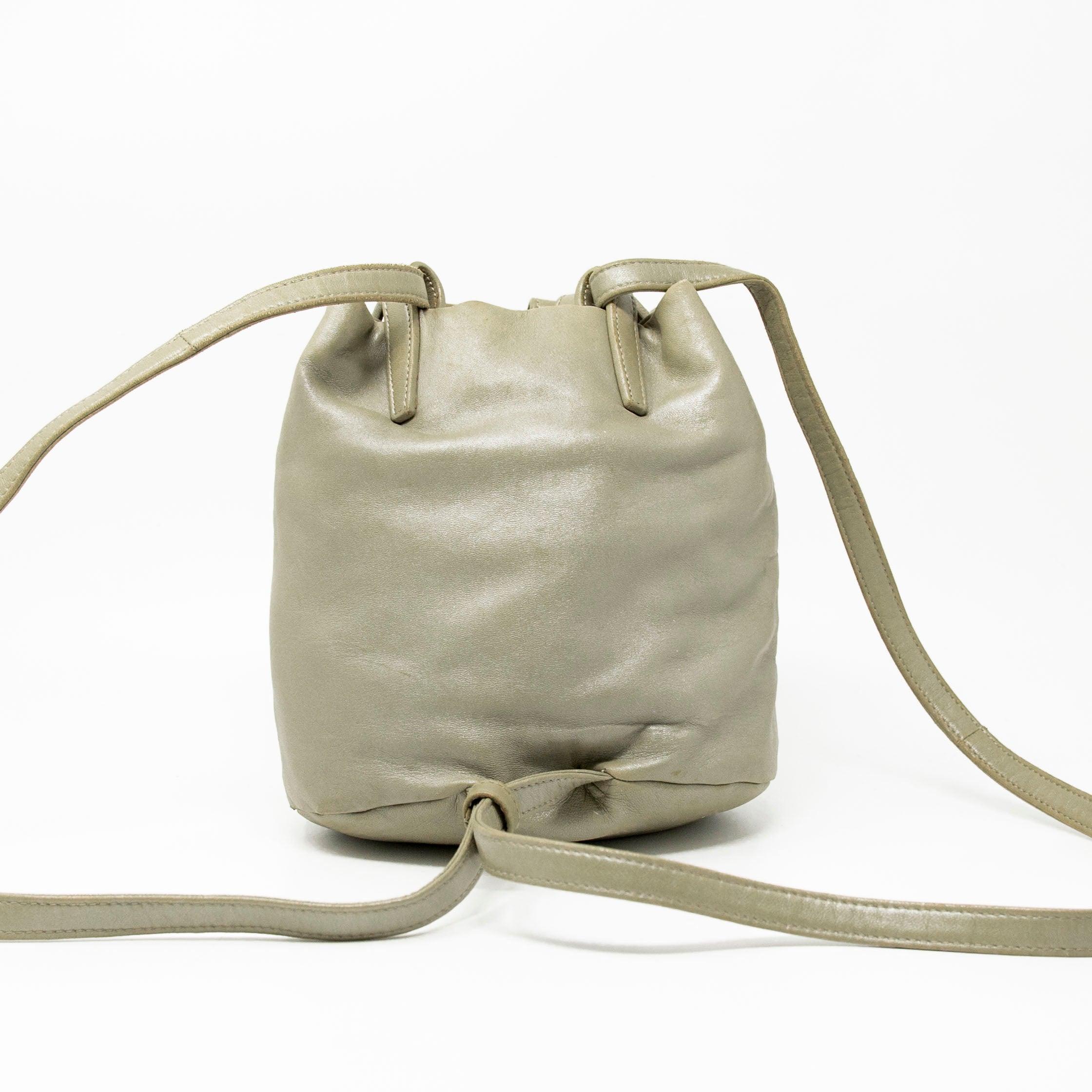 Loewe Vintage Green Mini Drawstring Backpack