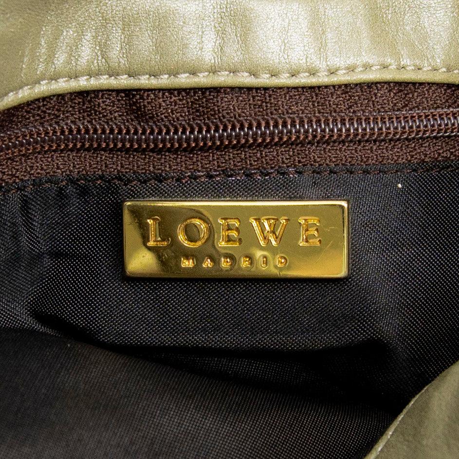 Loewe Vintage Green Mini Drawstring Backpack