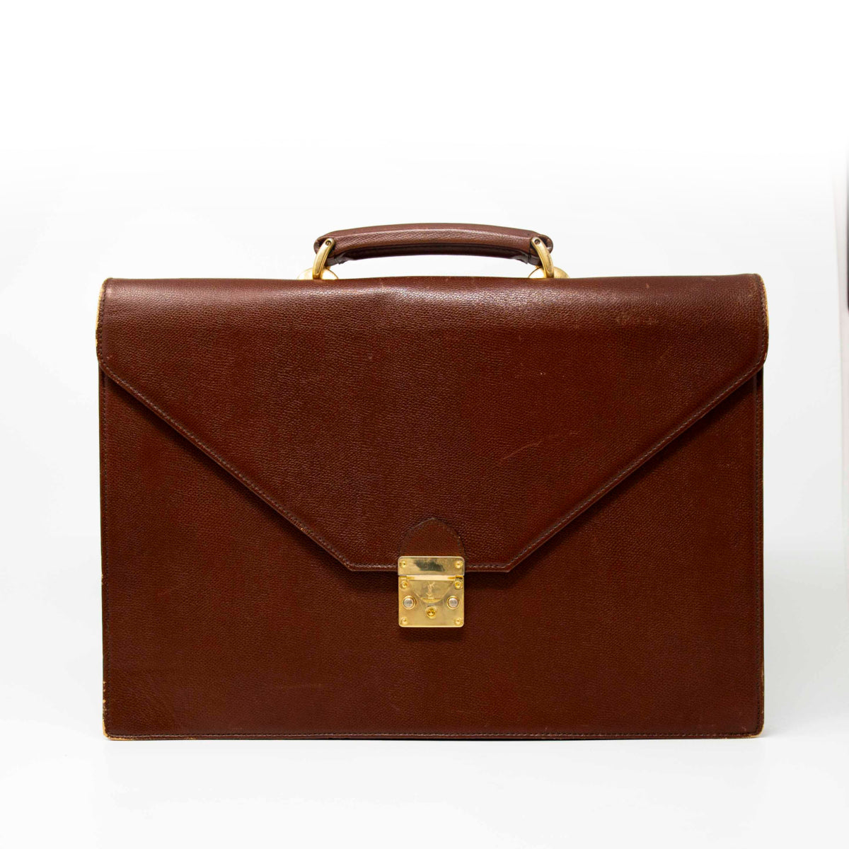 Saint Laurent Vintage Brown Briefcase