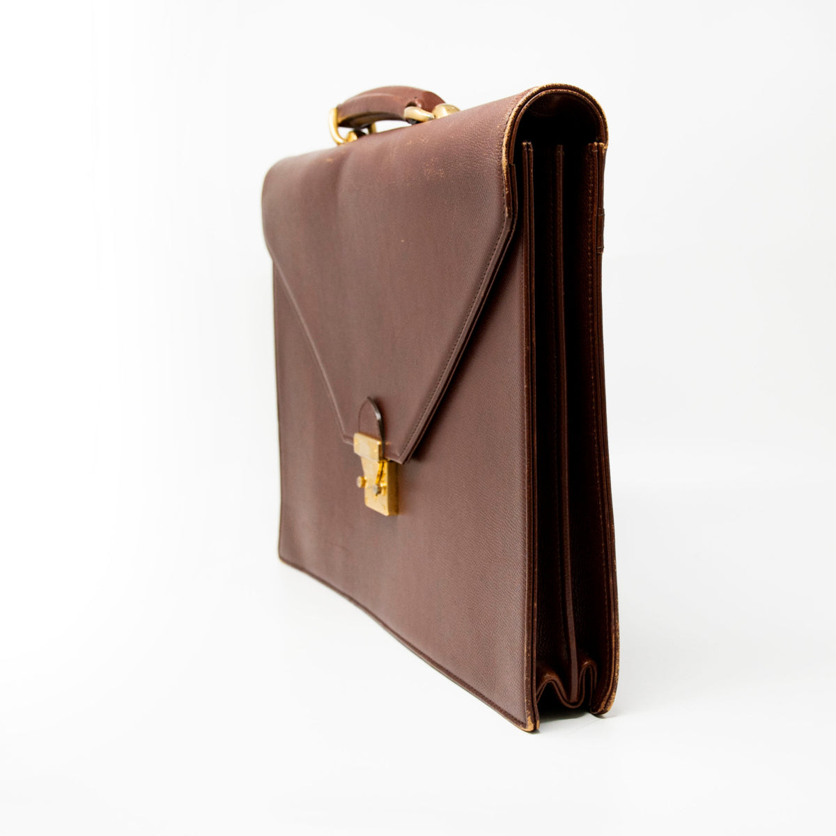 Saint Laurent Vintage Brown Briefcase