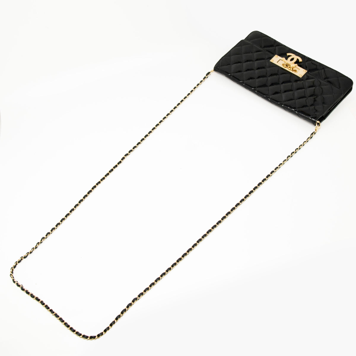 Chanel Black Golden Class Clutch On Chain