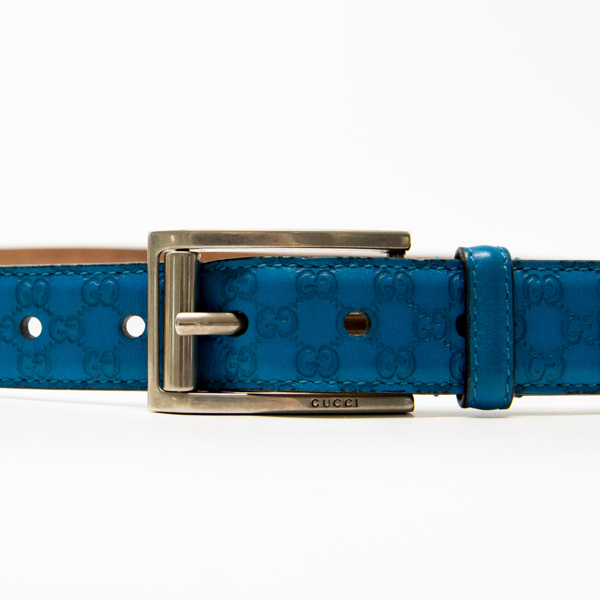 Gucci Blue Guccisima Belt 95