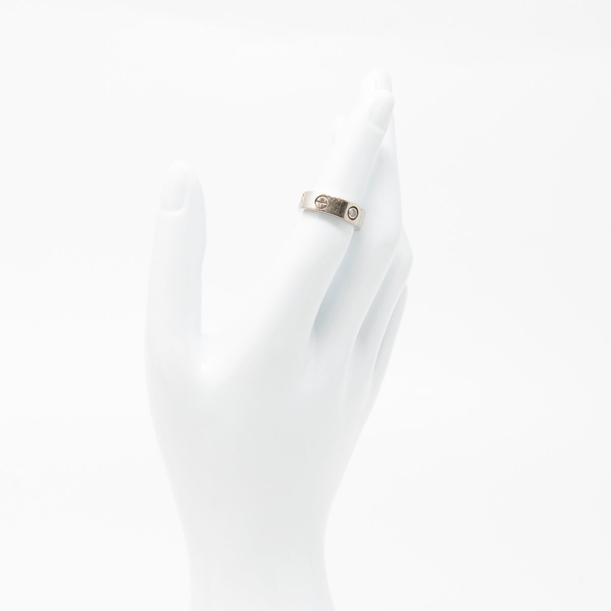 Cartier White Gold 3 Diamond Love Ring