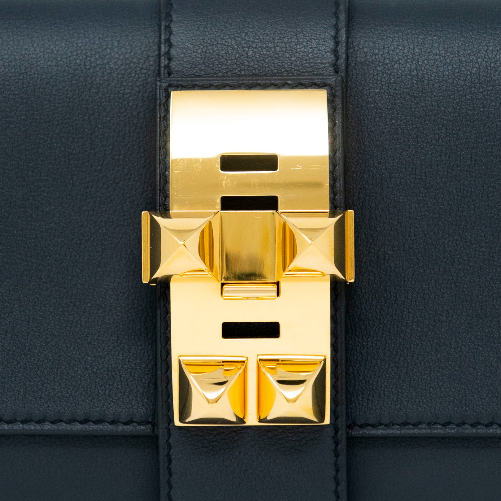 Hermes Bleu Nuit Swift Medor Clutch 23 | Jadore Couture