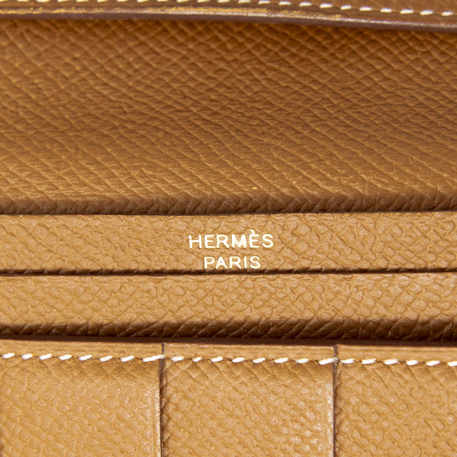 Hermes Gold Epsom Long Bearn Wallet
