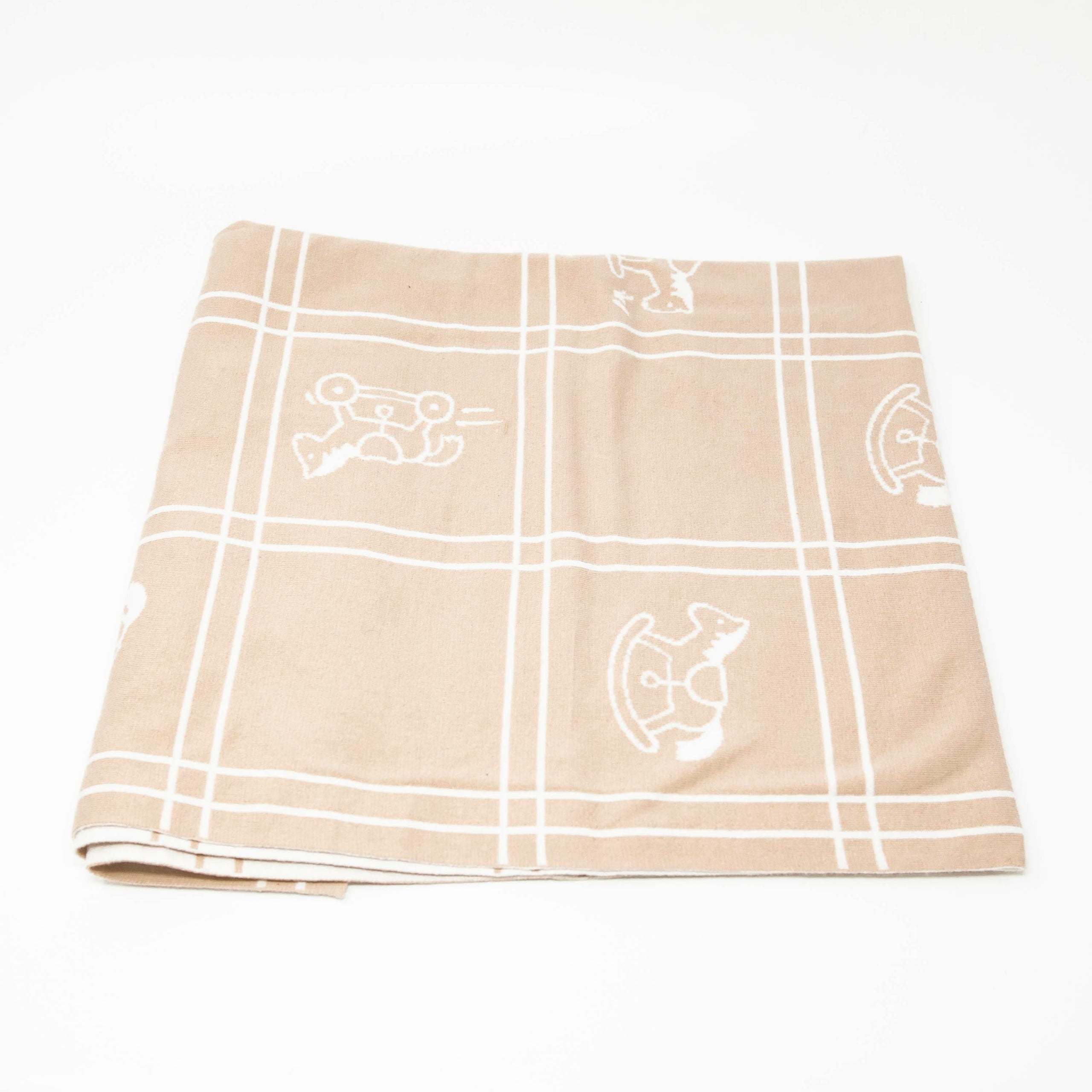 Hermes Beige Cotton Adada Baby Blanket