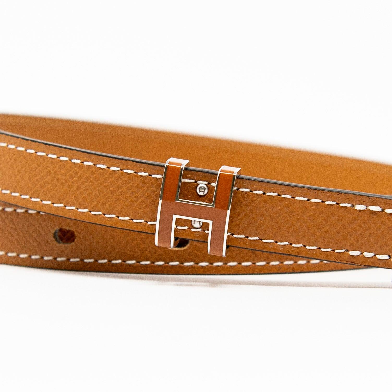 Hermes Gold Epsom Pop H Belt 85