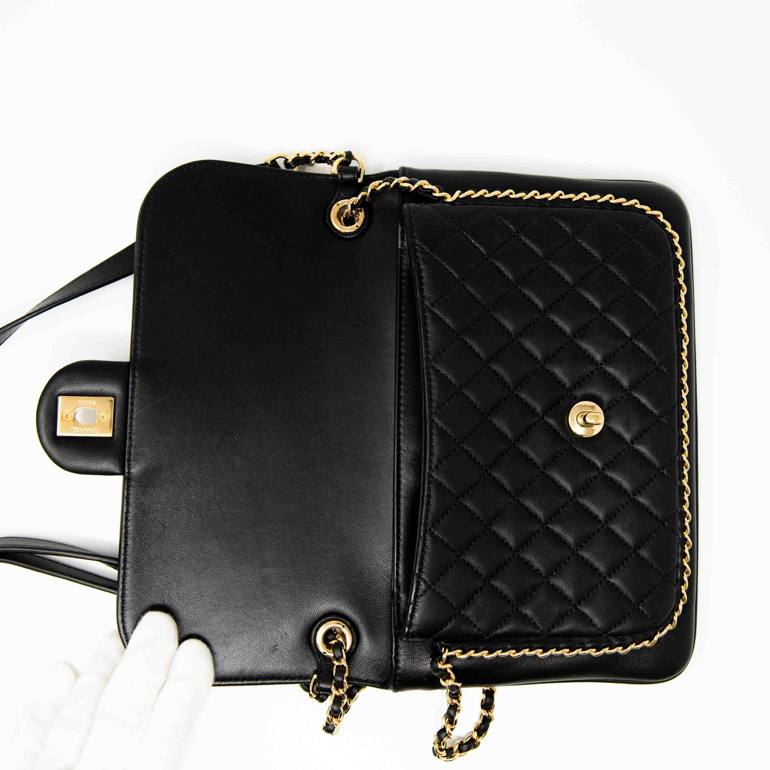 Chanel Black Unchained Flap