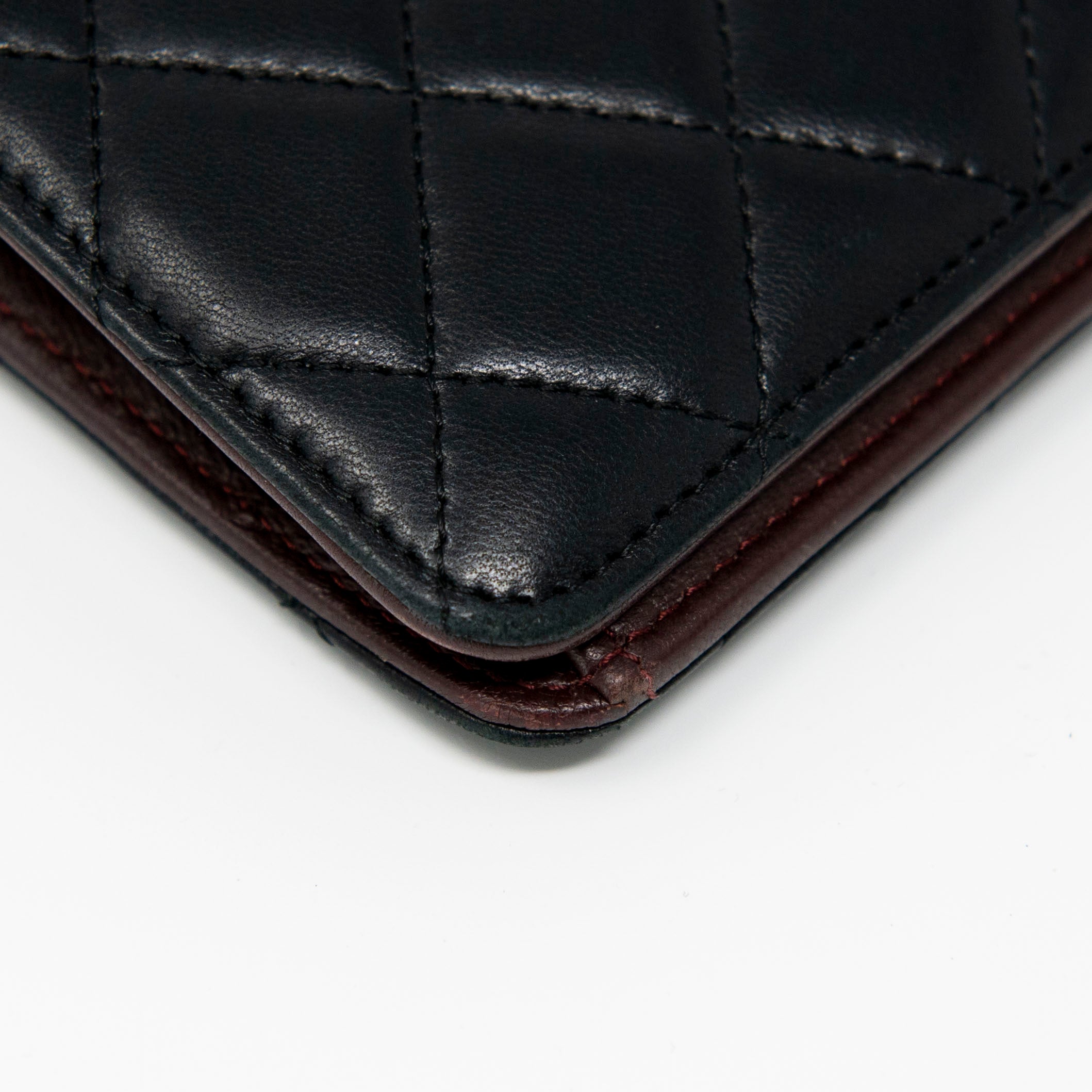 Chanel Black Lambskin Long Flap Wallet