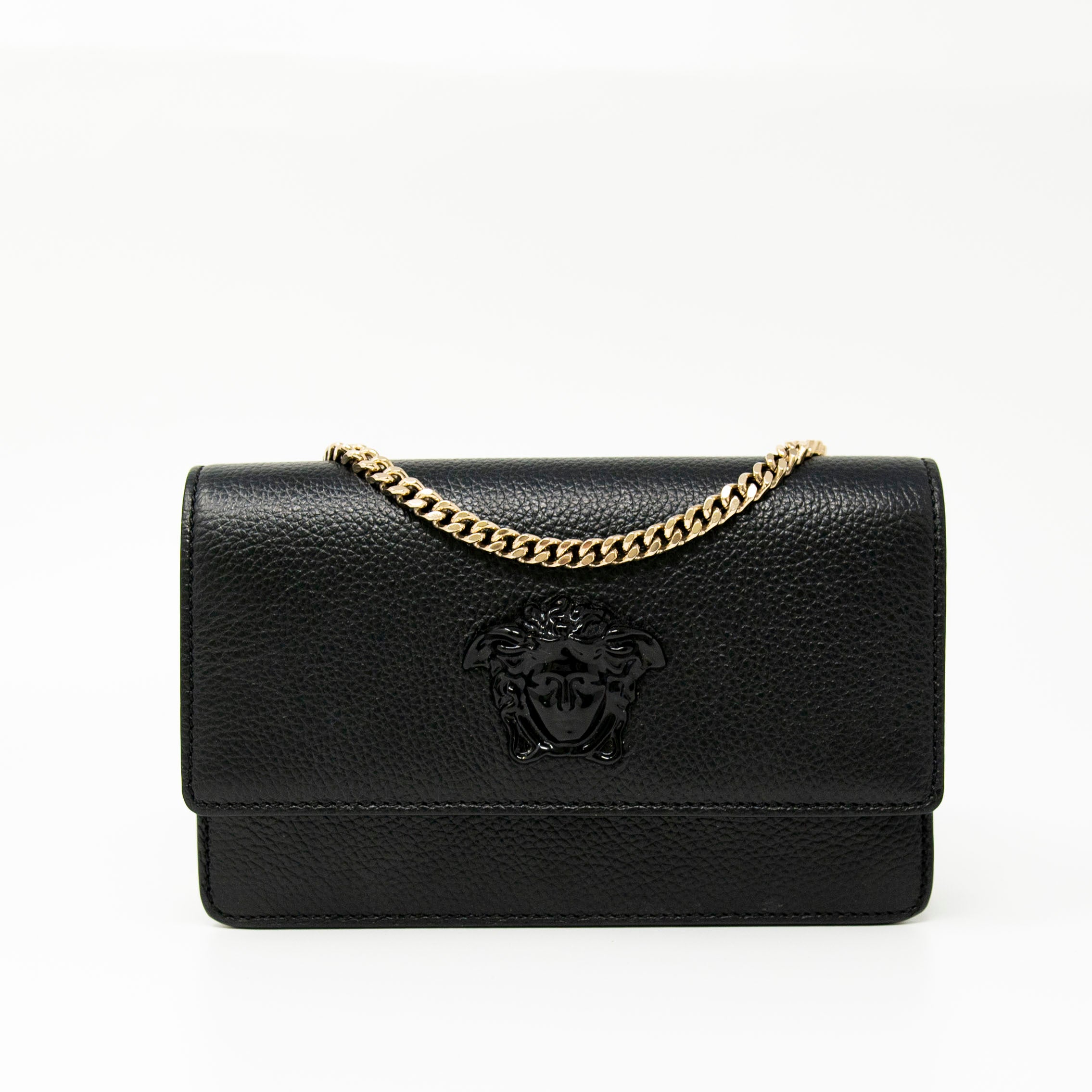 Versace Black Medusa Small Flap Bag