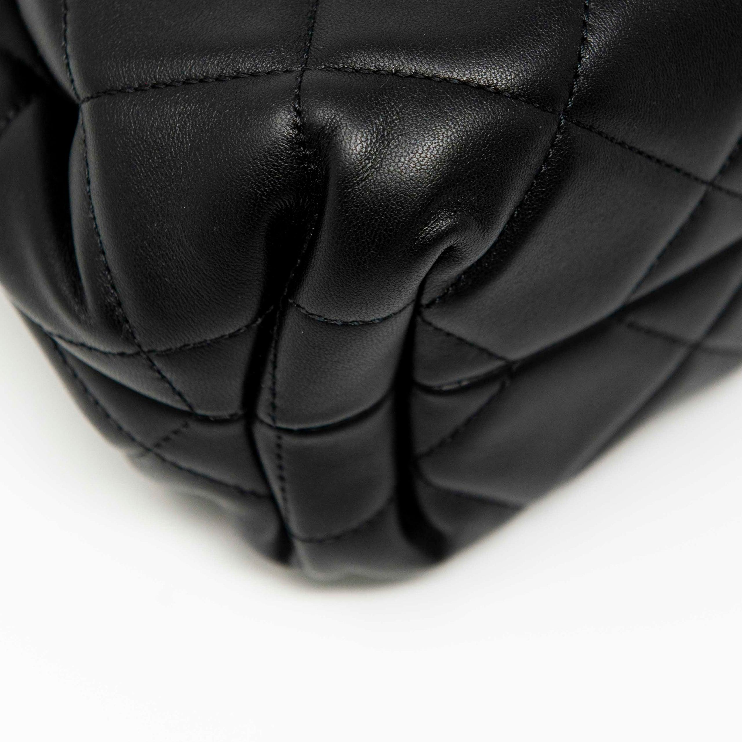 Chanel Black Lambskin Mini Bucket Bag