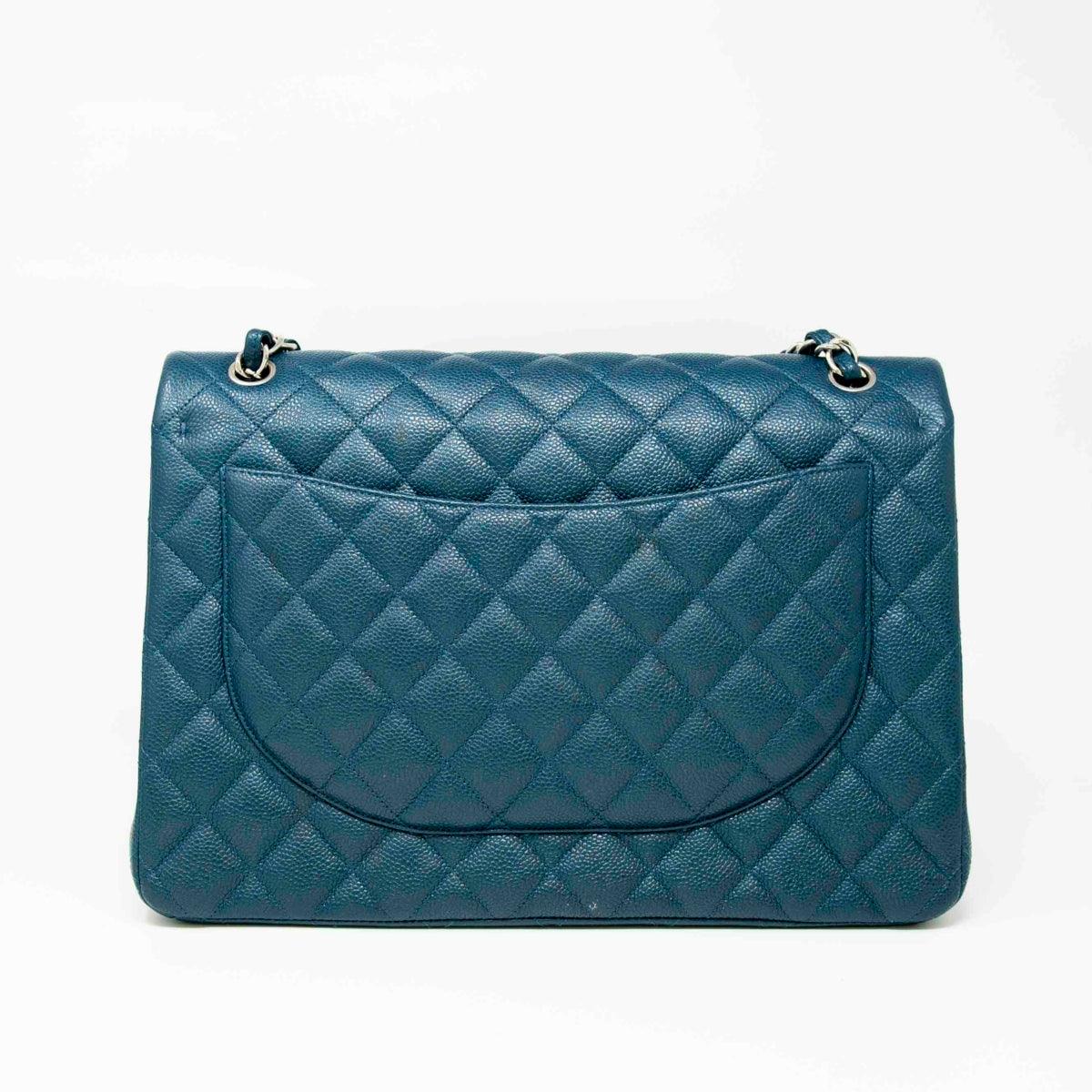 Chanel Blue Maxi Classic Flap