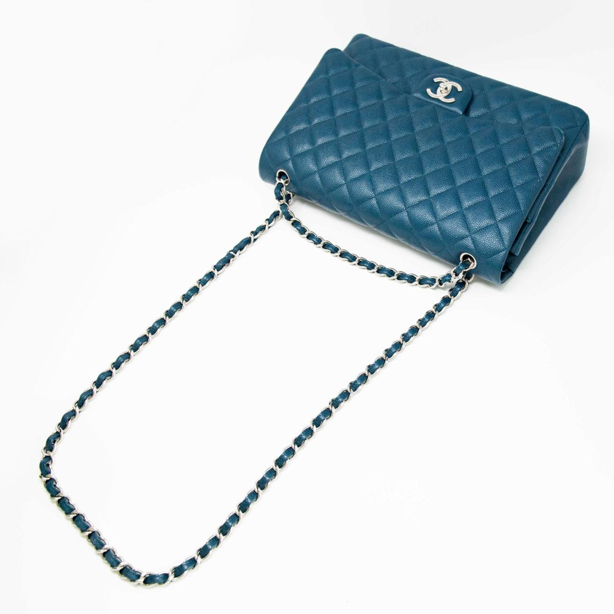 Chanel Blue Maxi Classic Flap