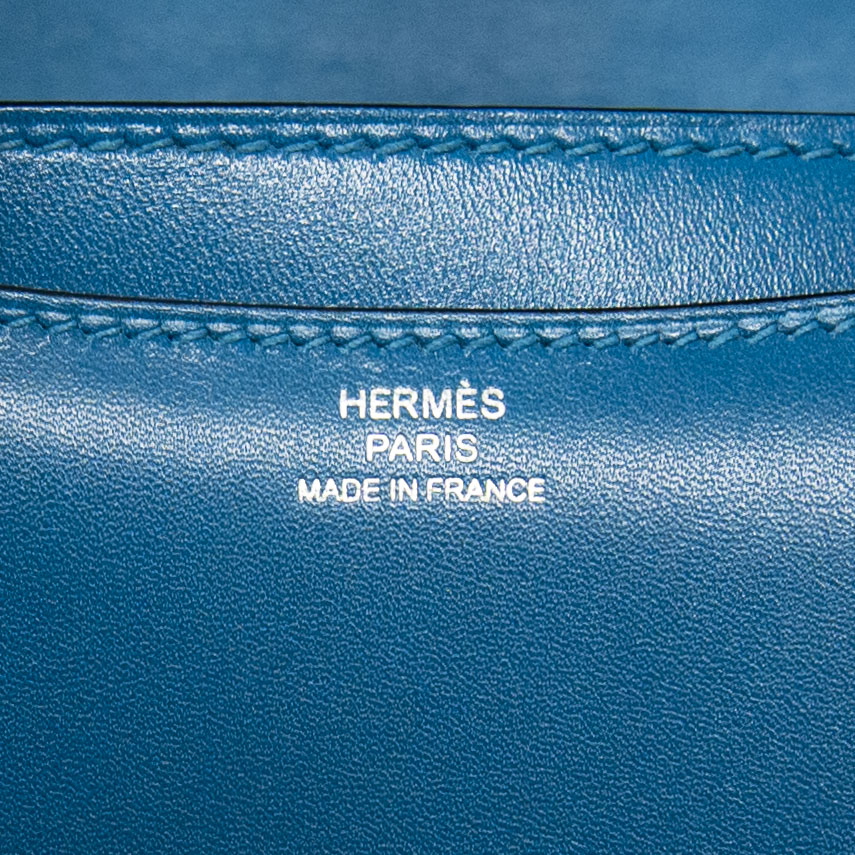Hermes Bleu Izmir Tadelakt Constance 18