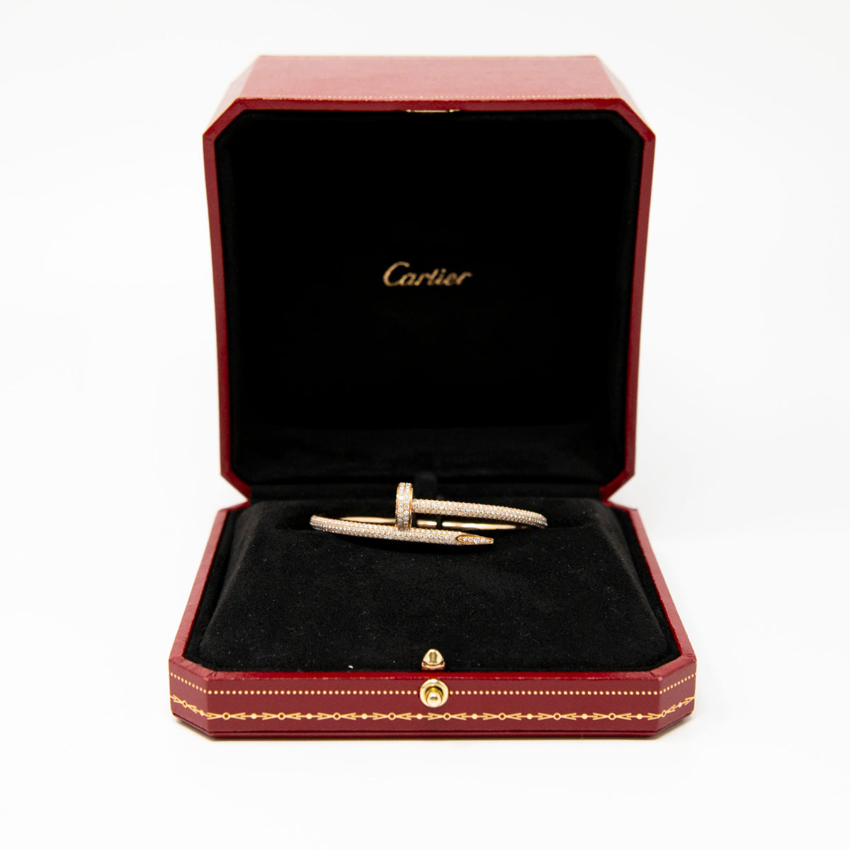 Cartier 18k Rose Gold Diamond Pave Juste Un Clou 16