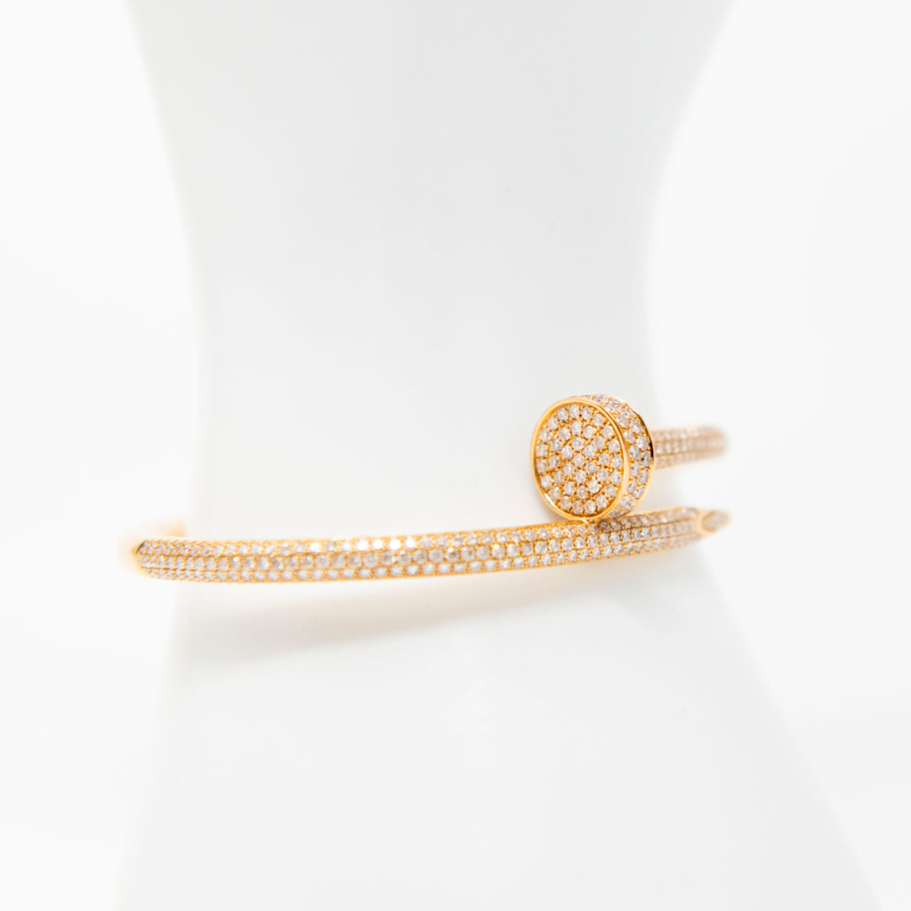 Cartier 18k Rose Gold Diamond Pave Juste Un Clou 16