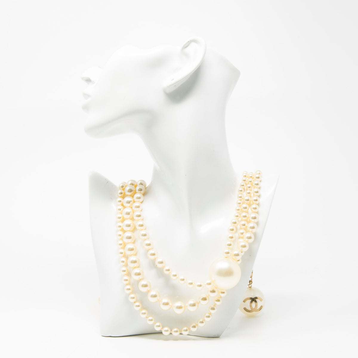 Chanel Pearl CC Long Multi-Strand Necklace