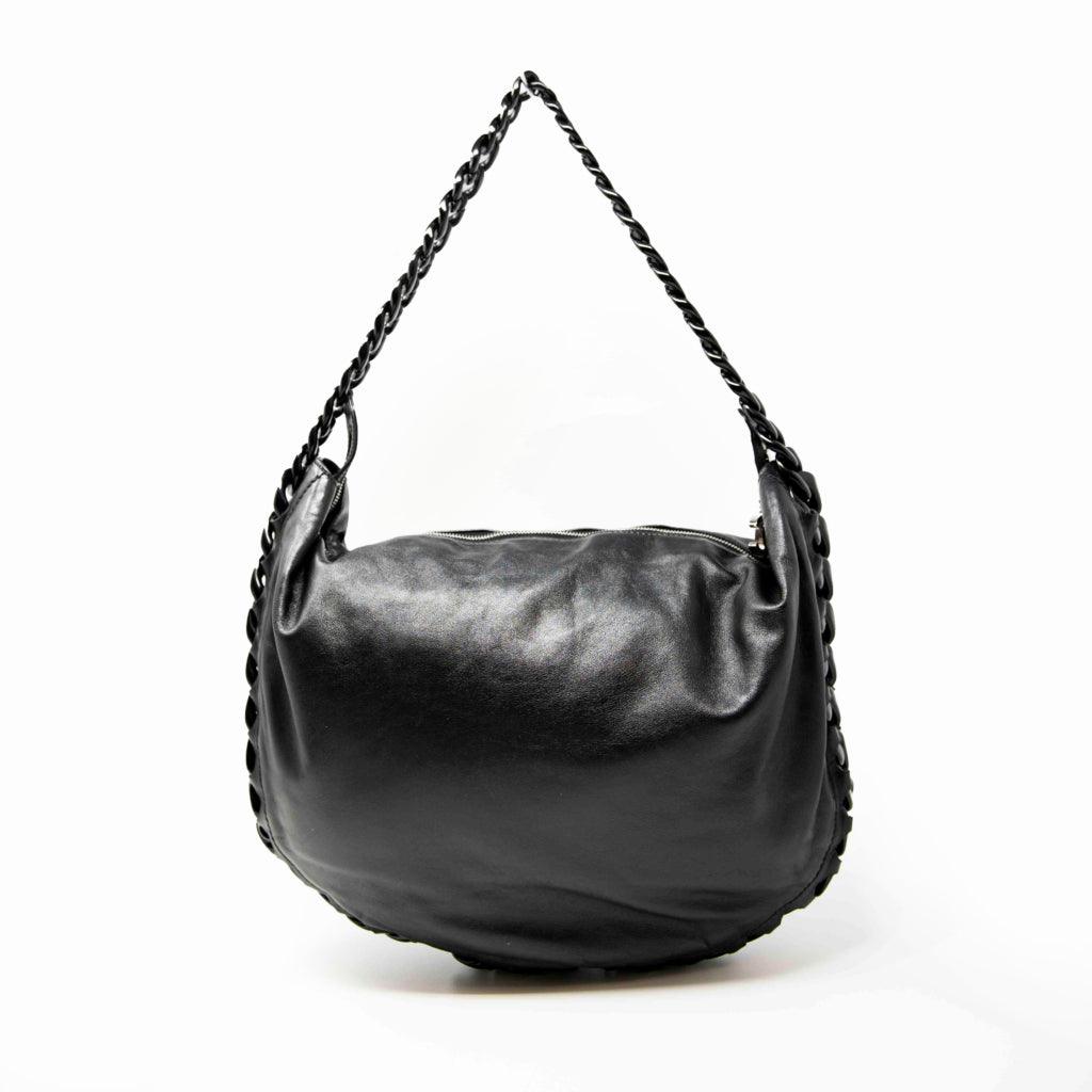 Chanel Black Modern Chain Rhodoid Hobo