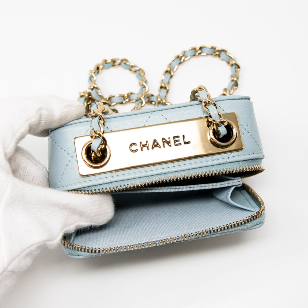 Chanel Blue Mini Trendy Vanity on Chain