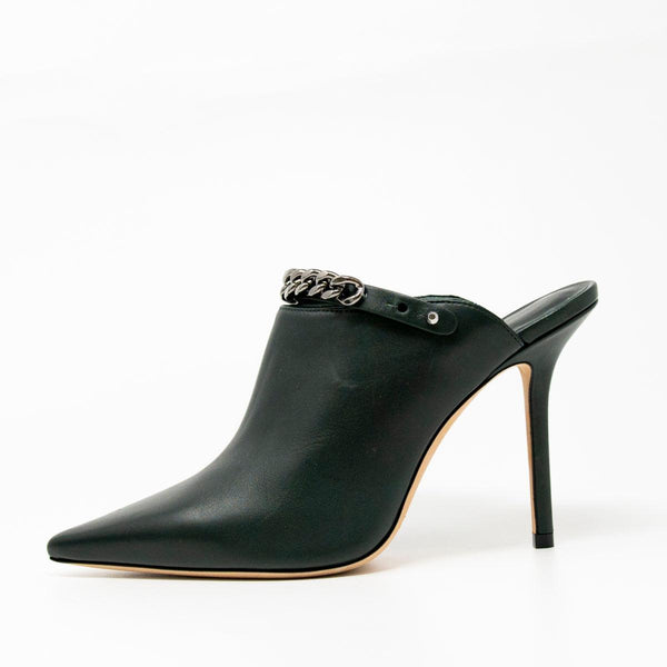Jimmy Choo Green Lexx Mules 36 | Jadore Couture